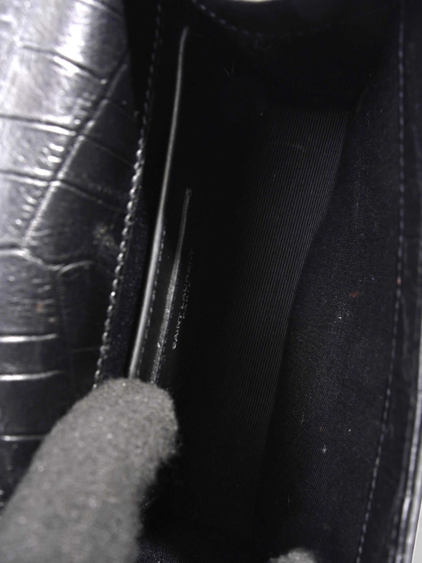 Saint Laurent Kate Tassel Bag Black Calfskin Leather Small