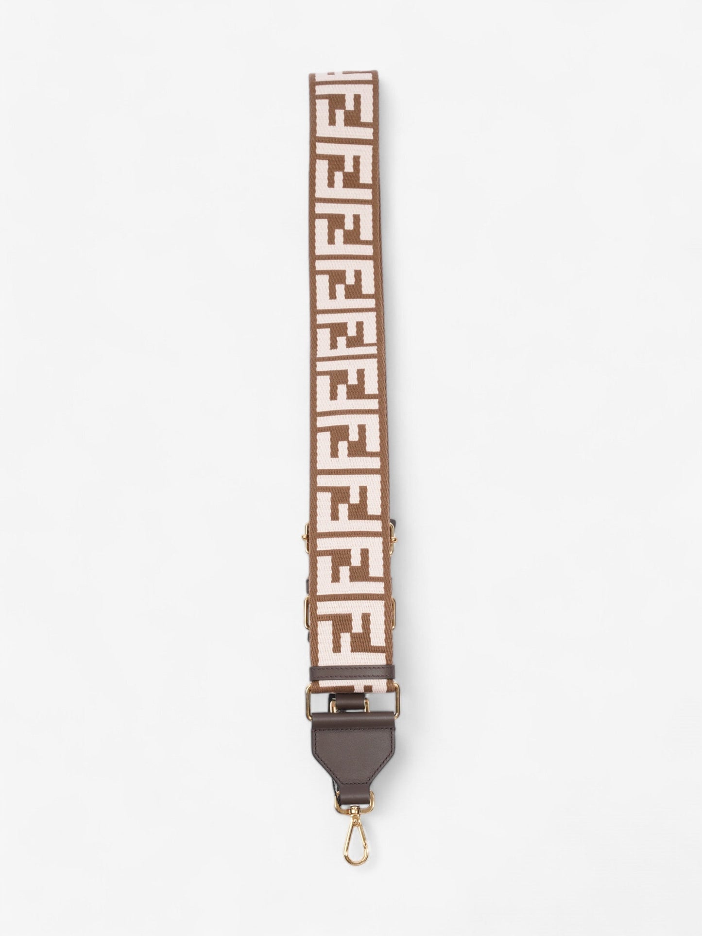 Fendi Strap You Brown / Light Pink / Gold Canvas