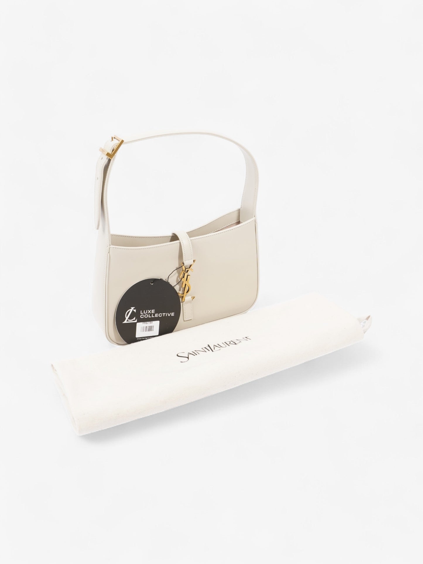 Saint Laurent Le 5 a 7 Cream Calfskin Leather
