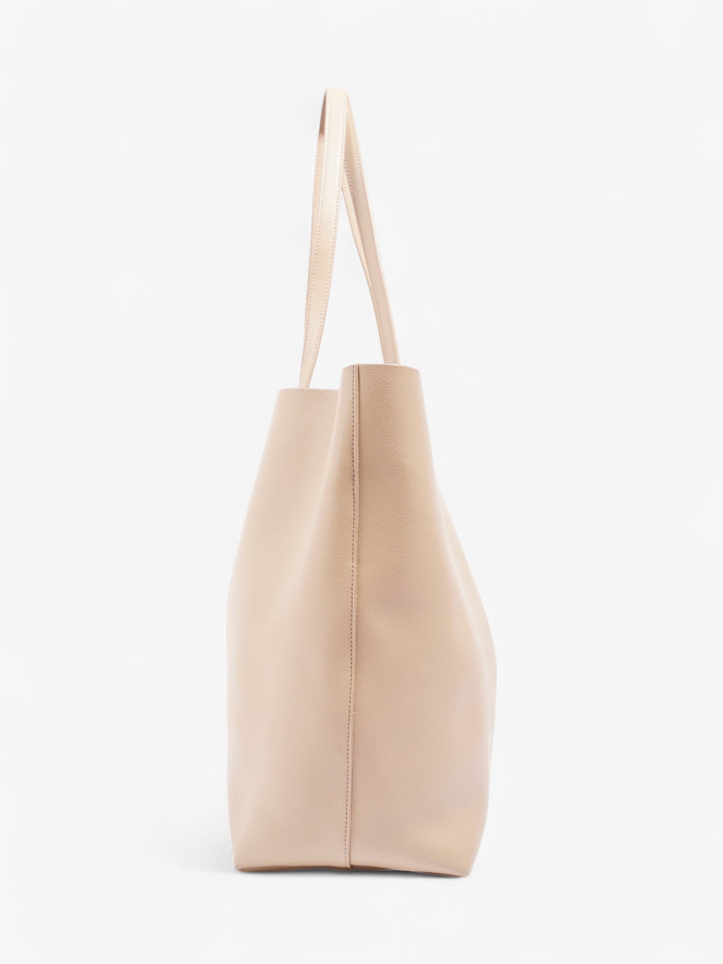 Saint Laurent Shopping Tote Dark Beige Leather East West