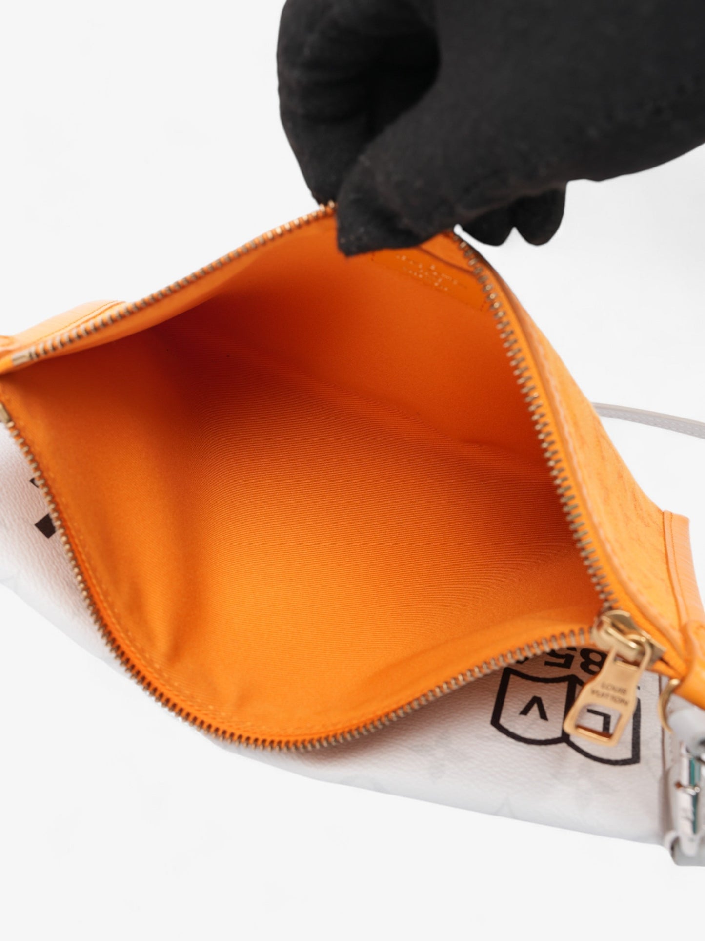 Louis Vuitton Double Flat Messenger Bag Orange / White Monogram Coated Canvas