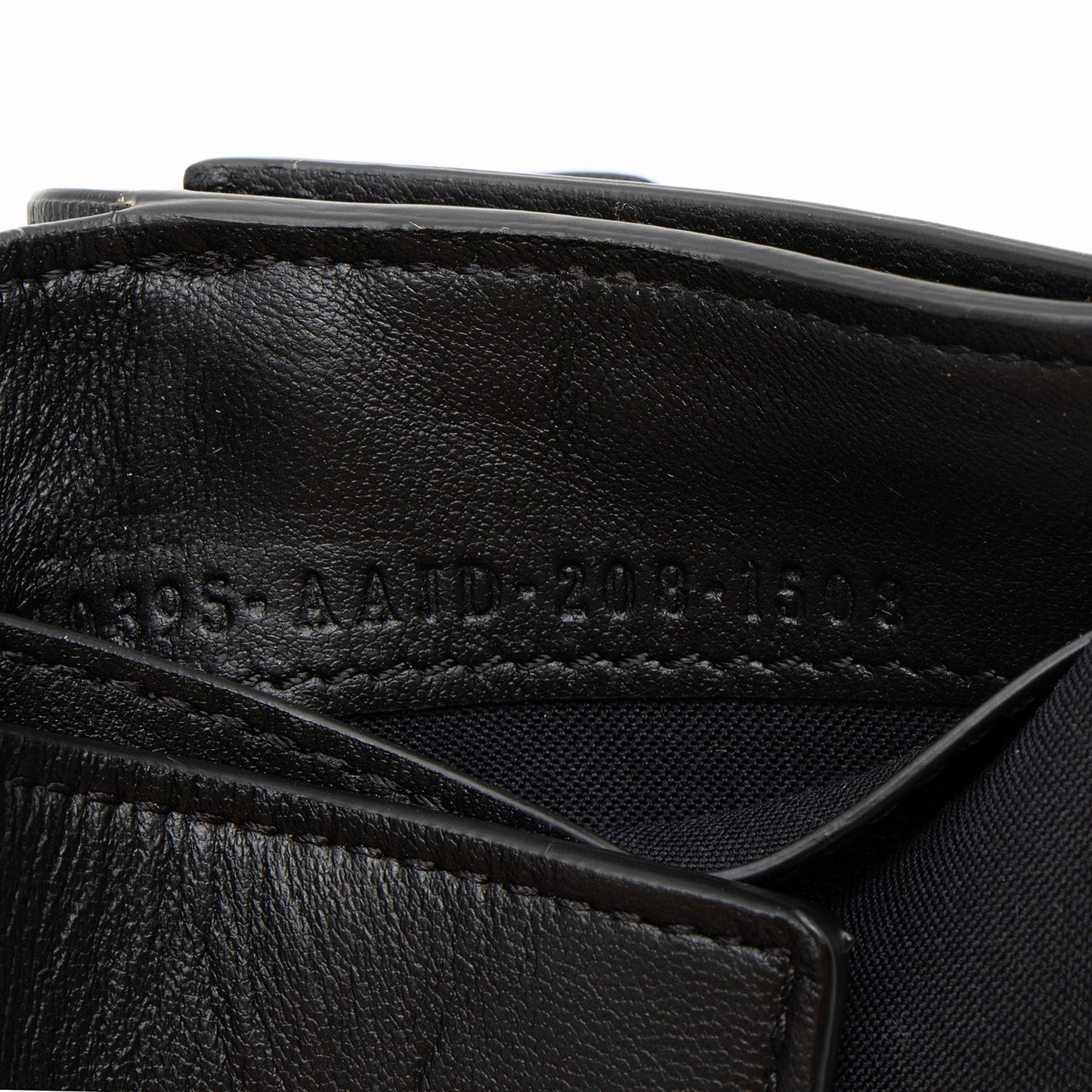 Fendi Embossed FF Nappa Leather Baguette Micro Trifold Wallet