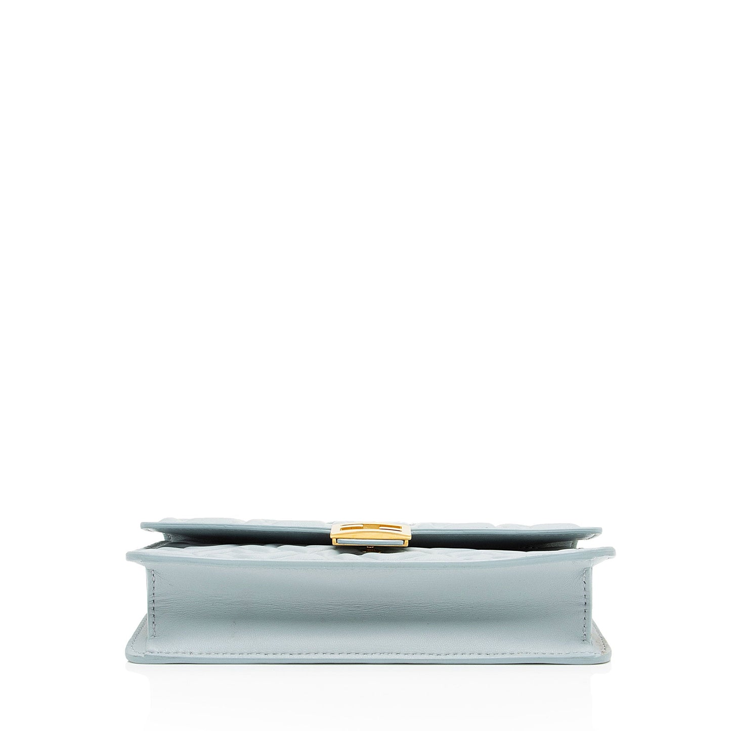 Fendi Embossed Leather FF Baguette Wallet on Chain