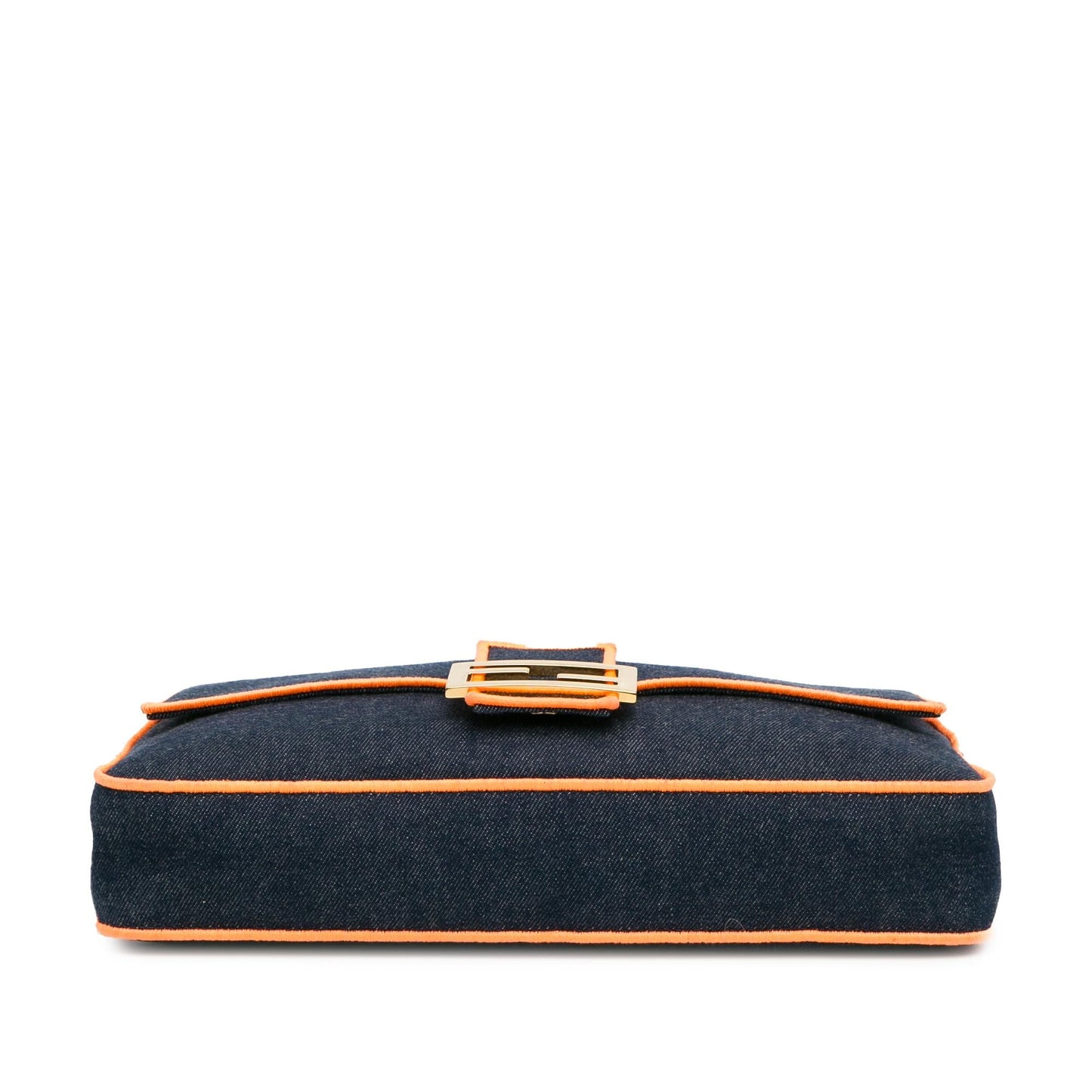 Fendi Large Denim Baguette Satchel (SHG-Oaub87)