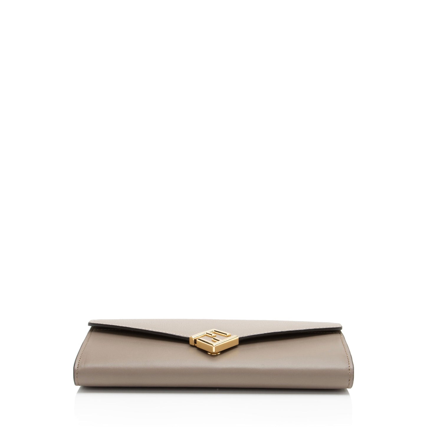 Fendi Leather FF Diamonds Continental Wallet with Chain