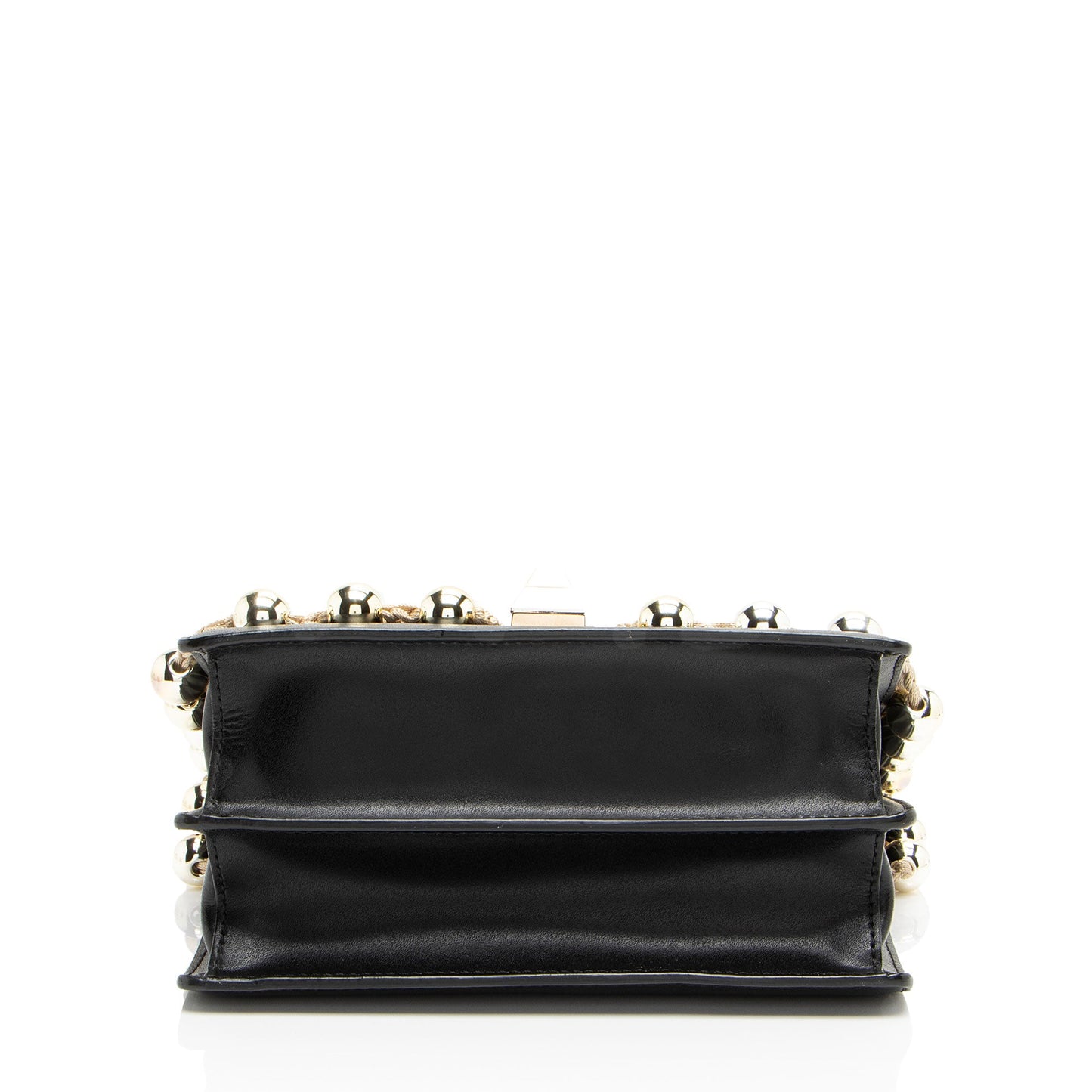 Fendi Leather Ribbon Pearl Lace Up Liberty Small Kan I Shoulder Bag
