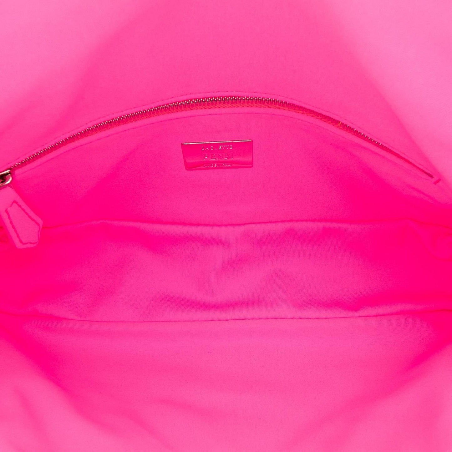 Fendi Medium Embossed Lycra Baguette Satchel