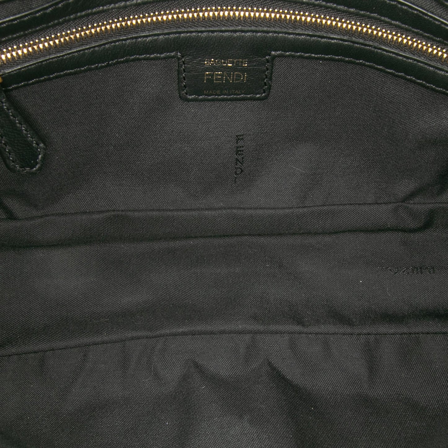 Fendi Zucca Embossed Leather Baguette Satchel