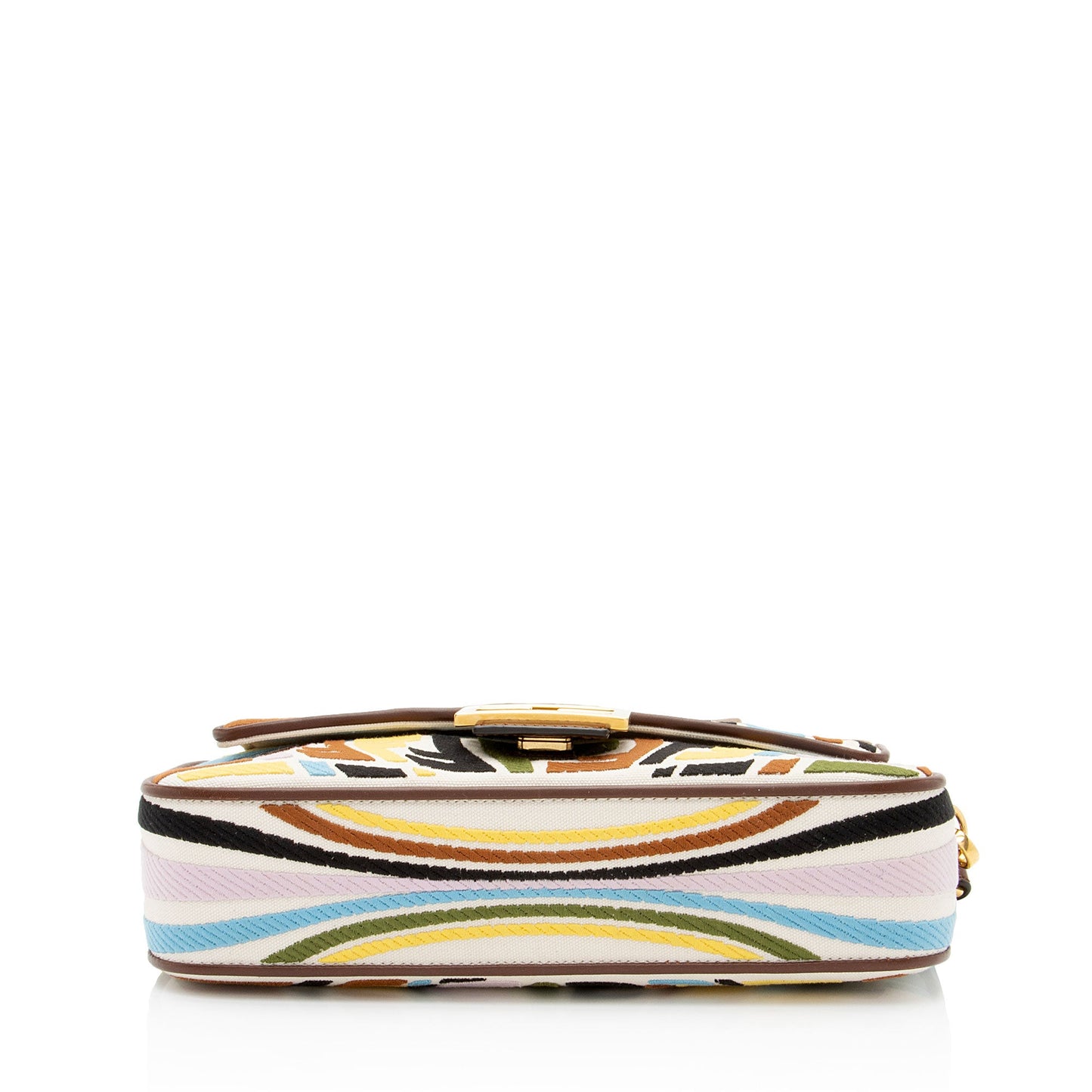 Fendi x Sara Coleman Canvas Fish Eye Medium Baguette Shoulder Bag