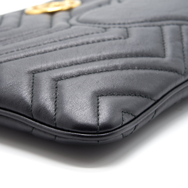 Gucci GG Black Quilted Leather Clutch