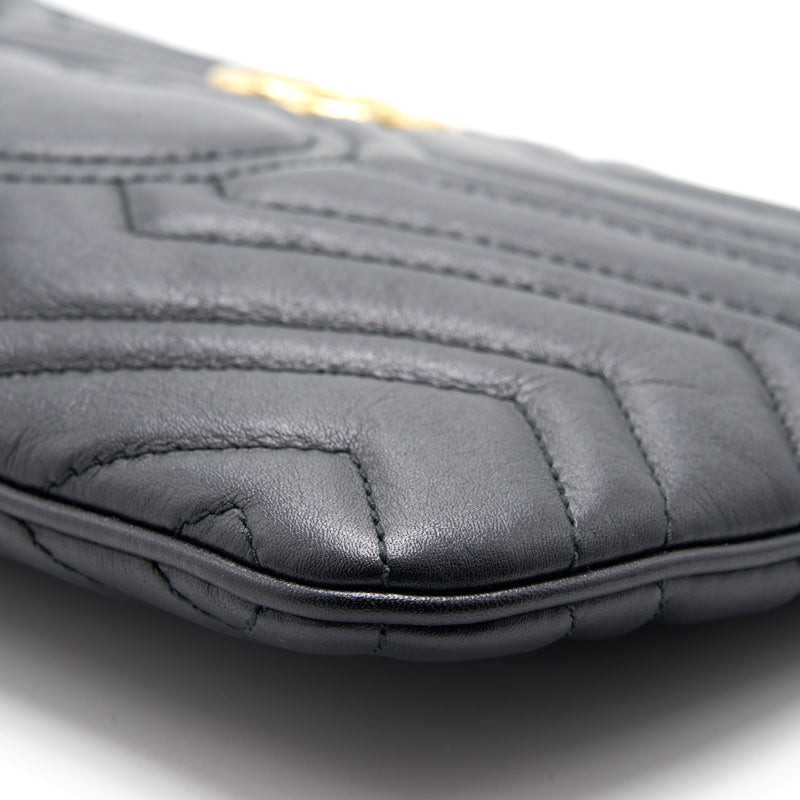 Gucci GG Black Quilted Leather Clutch