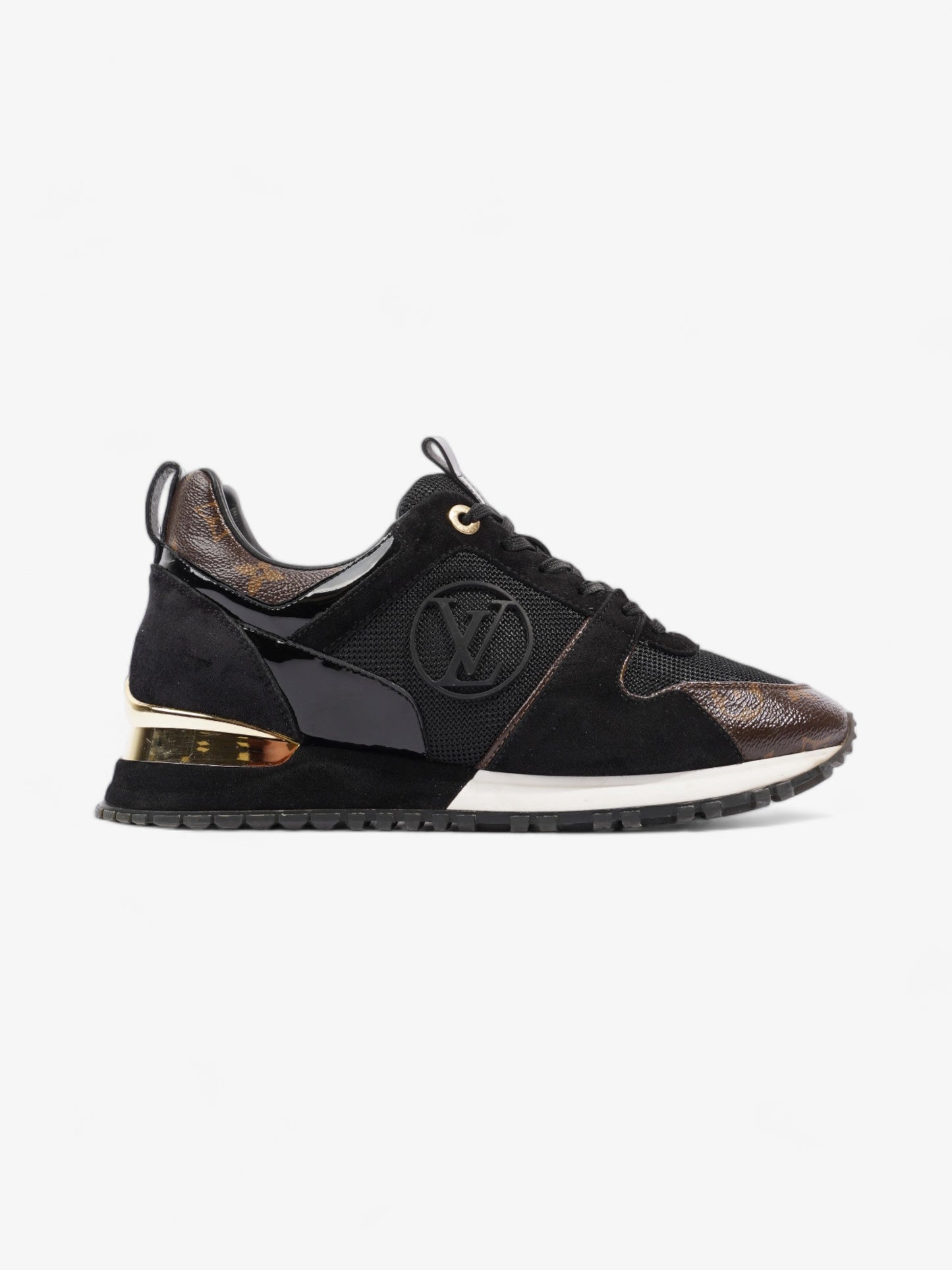 Louis Vuitton Run Away Sneakers Black / Brown Monogram Mesh EU 38.5 UK 5.5