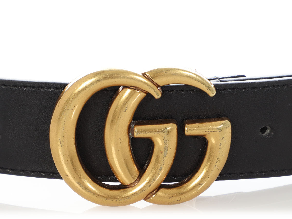 Gucci Black GG Marmont Belt