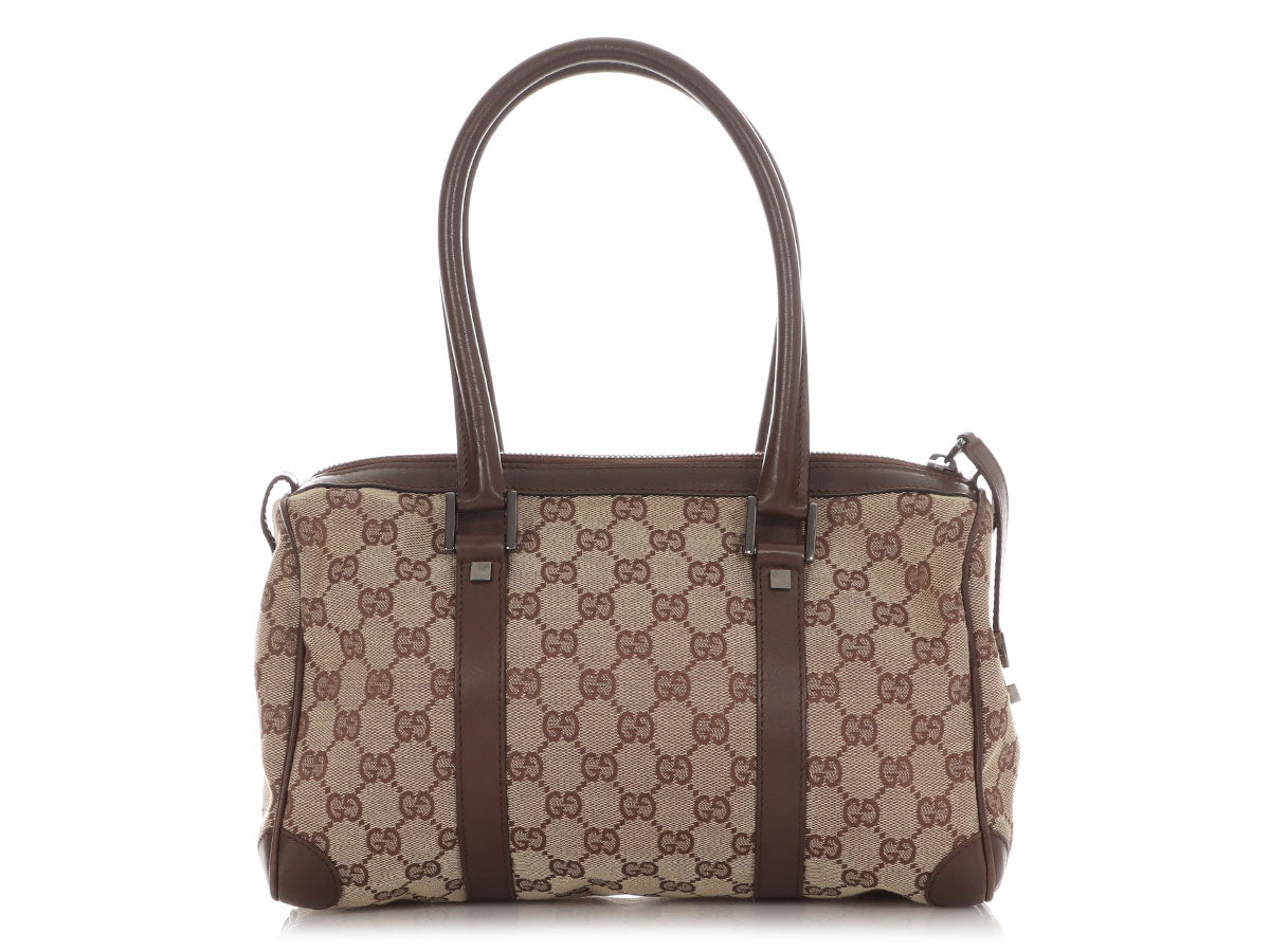 Gucci Canvas Boston Bag