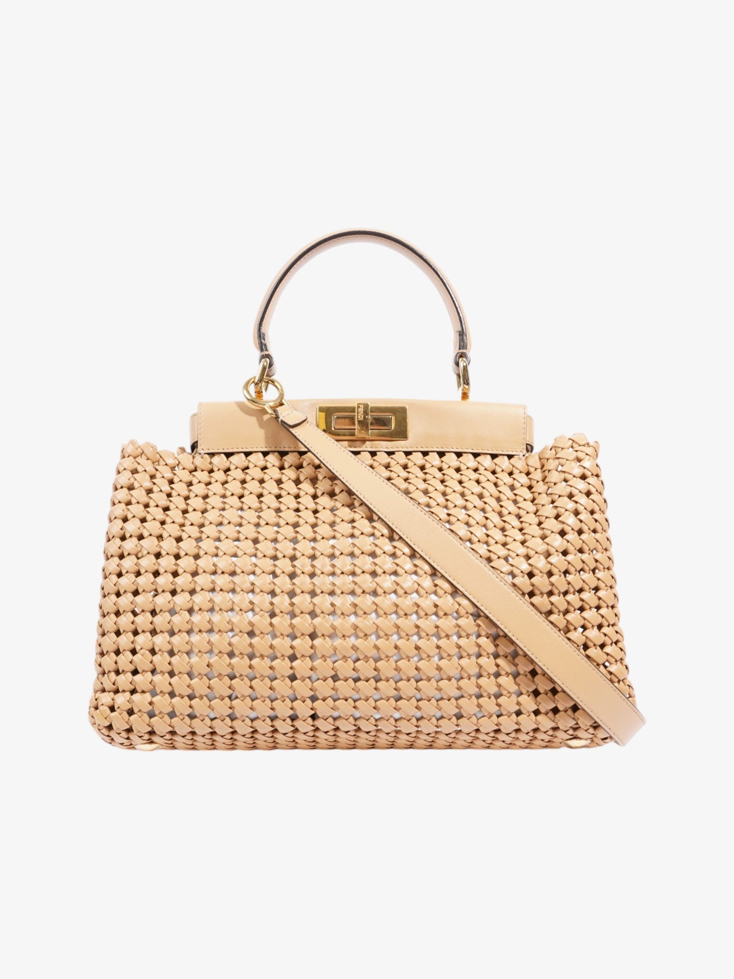 Fendi Peekaboo Tan Leather Medium