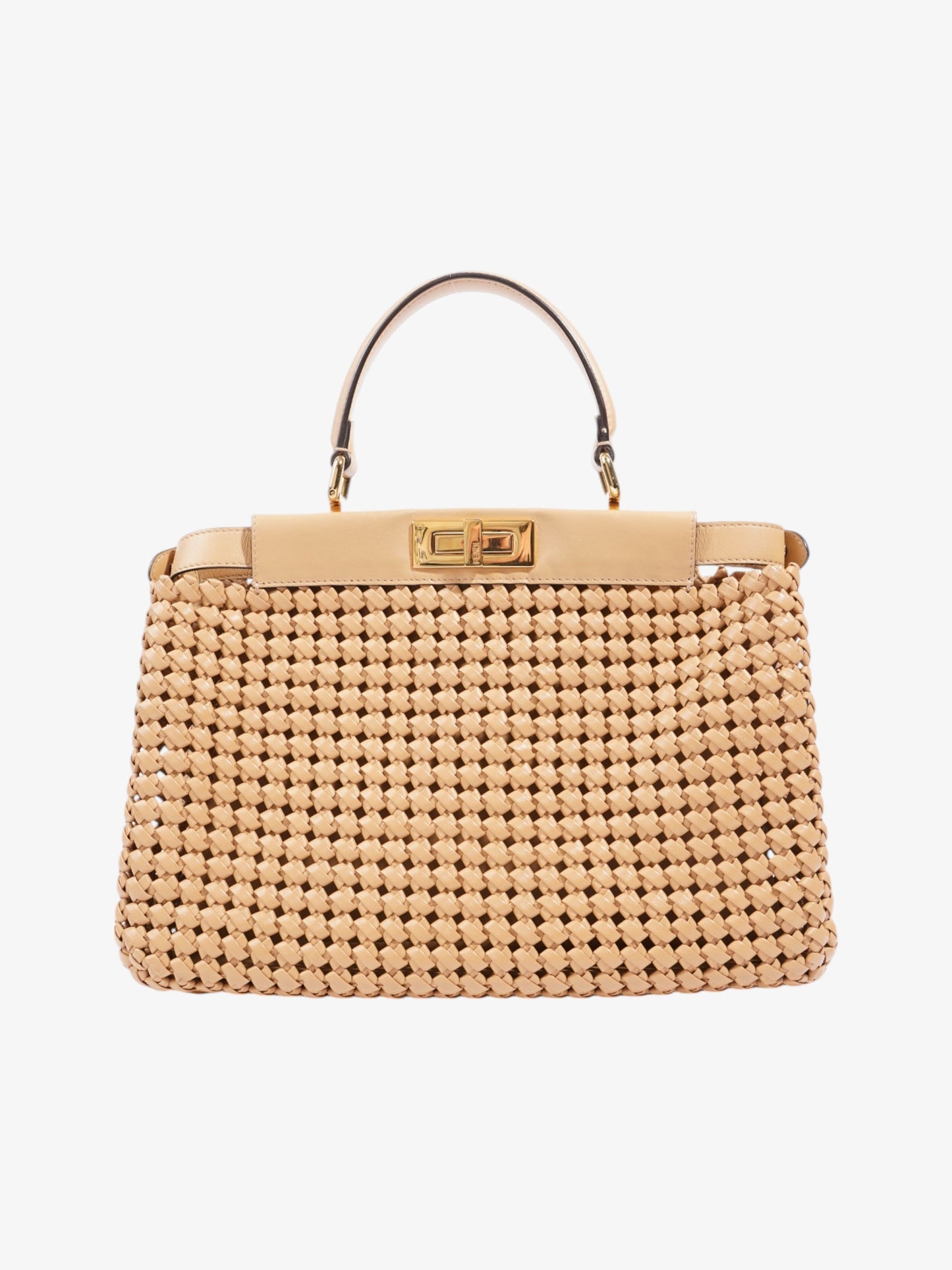 Fendi Peekaboo Tan Leather Medium