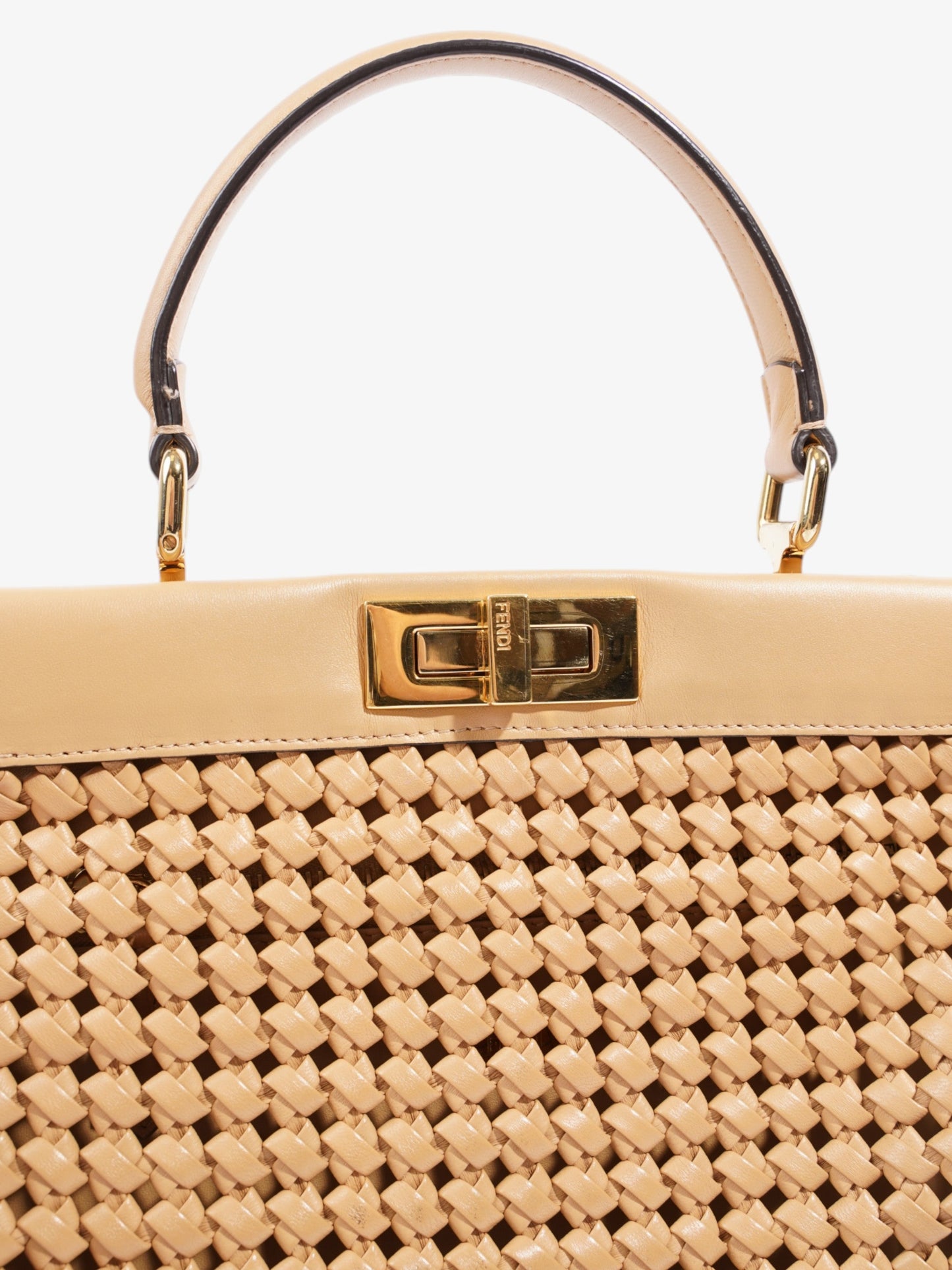 Fendi Peekaboo Tan Leather Medium