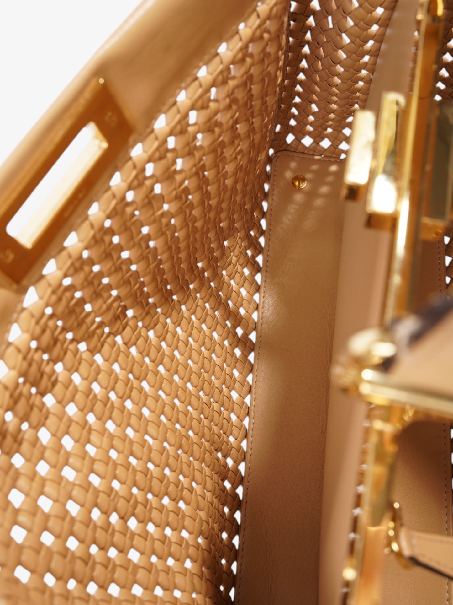 Fendi Peekaboo Tan Leather Medium