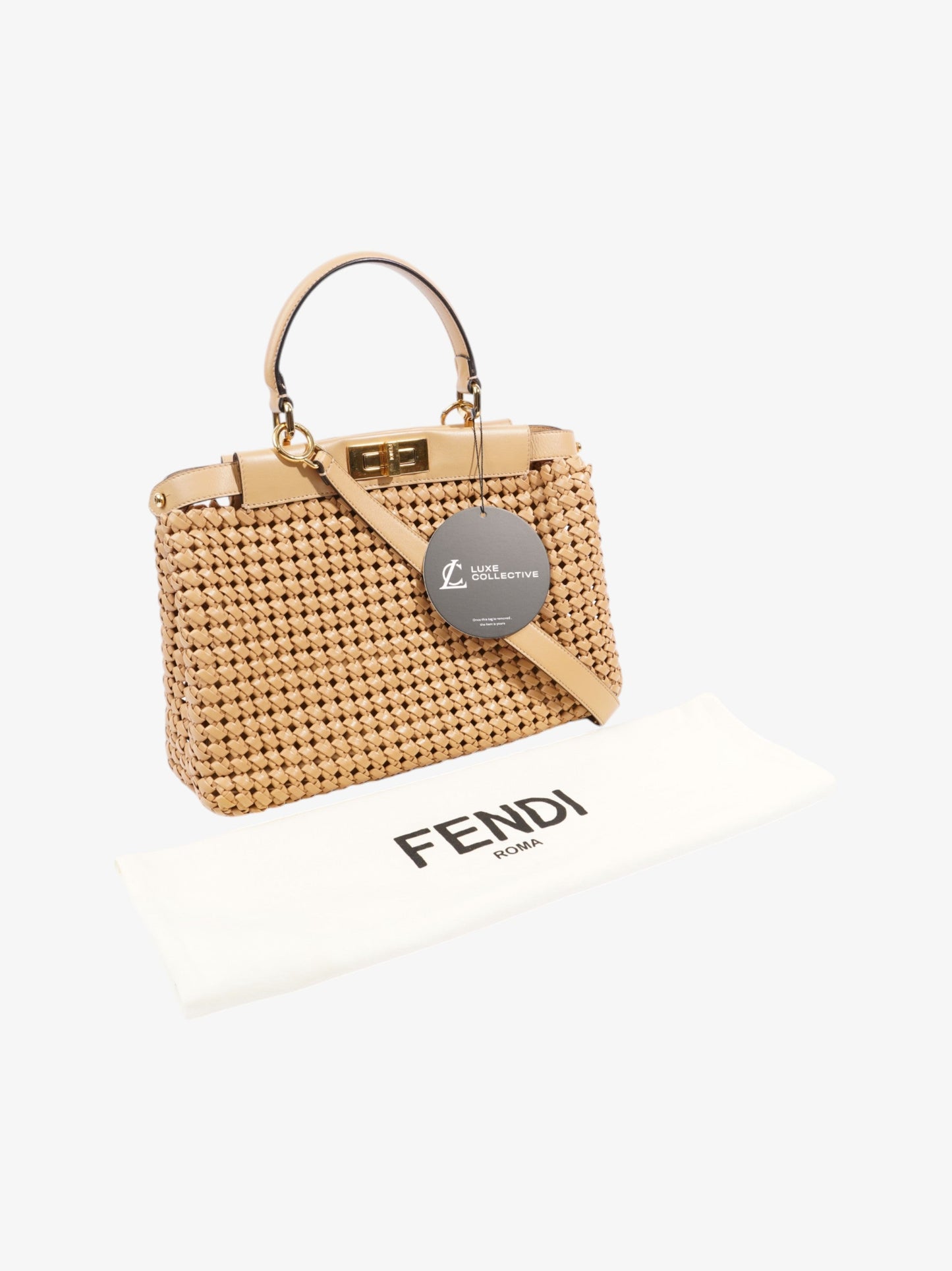 Fendi Peekaboo Tan Leather Medium