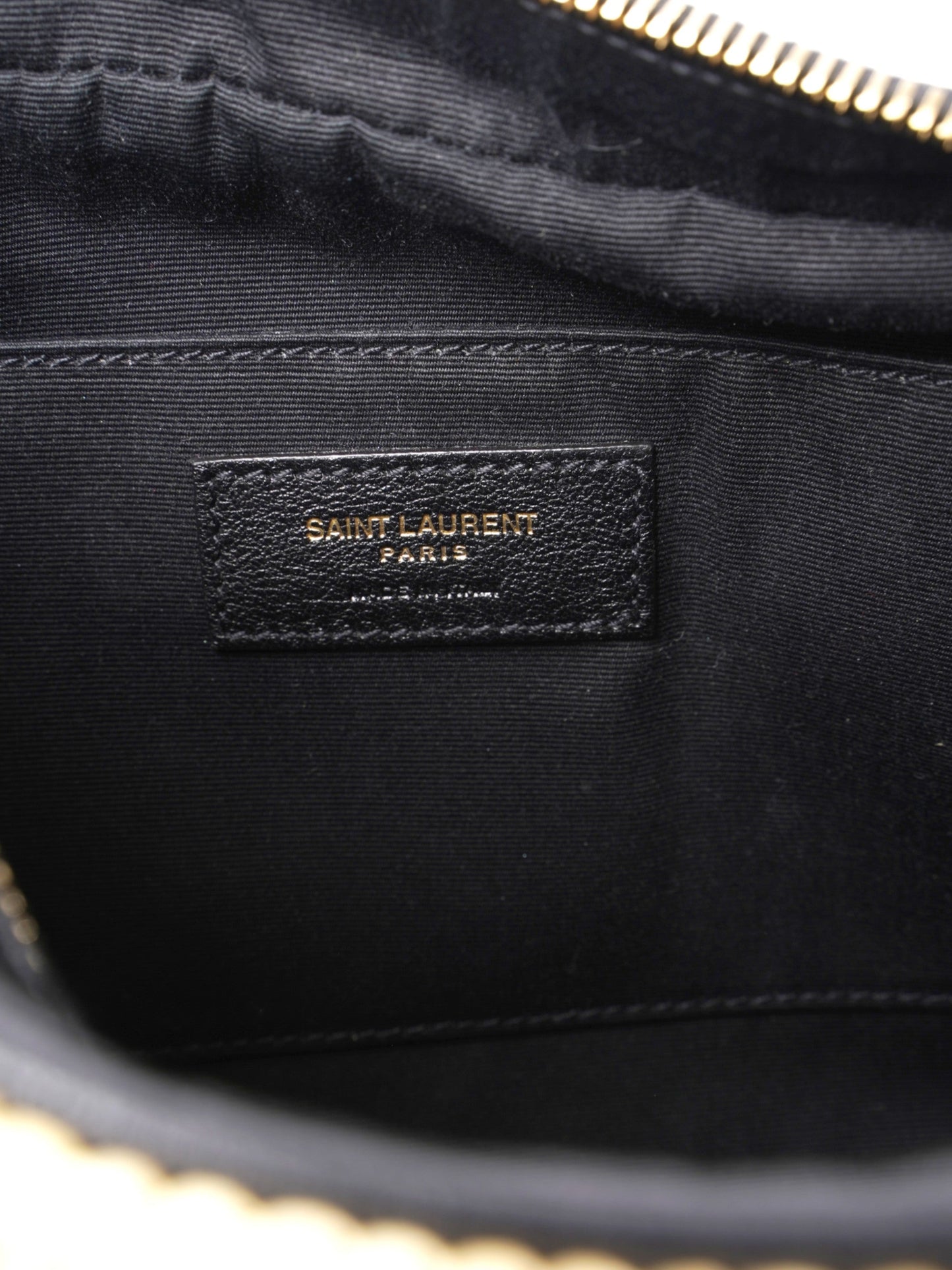 Saint Laurent Lou Camera Natural / Black Raffia