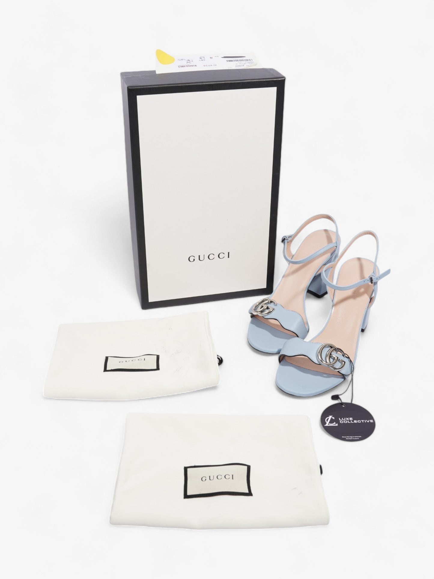 Gucci GG Marmont Sandals 70 Light blue Leather EU 38.5 UK 5.5