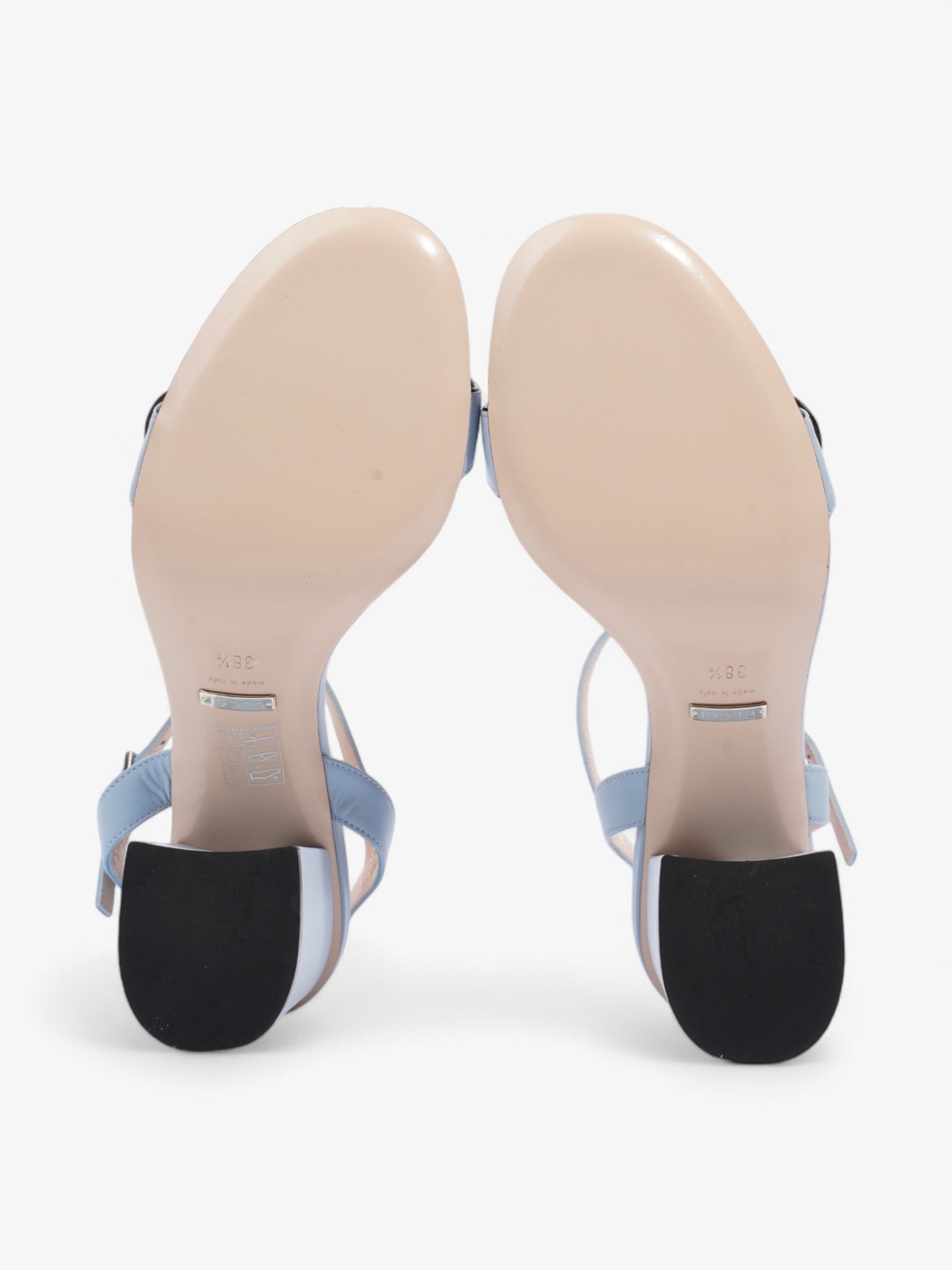 Gucci GG Marmont Sandals 70 Light blue Leather EU 38.5 UK 5.5