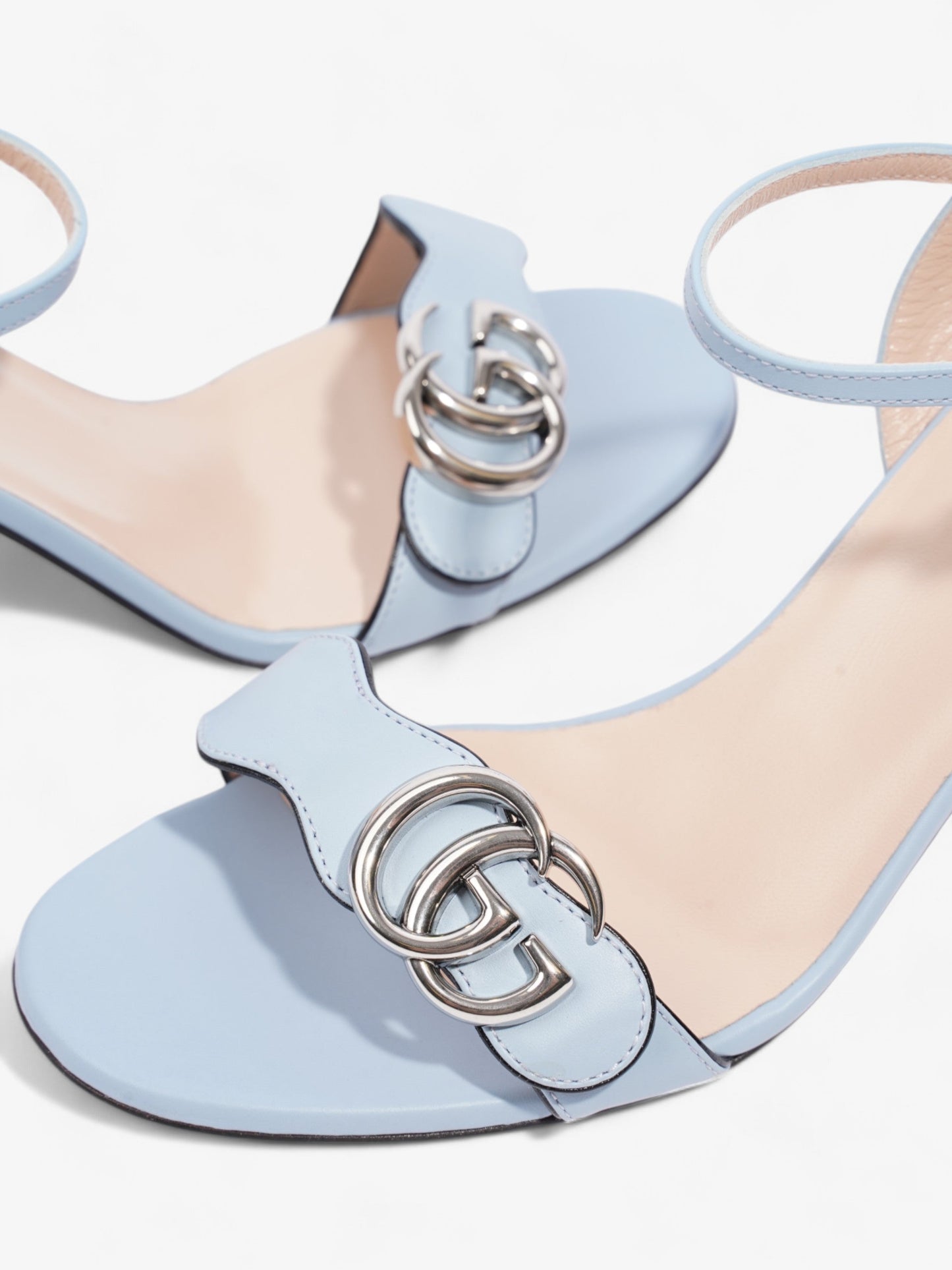 Gucci GG Marmont Sandals 70 Light blue Leather EU 38.5 UK 5.5