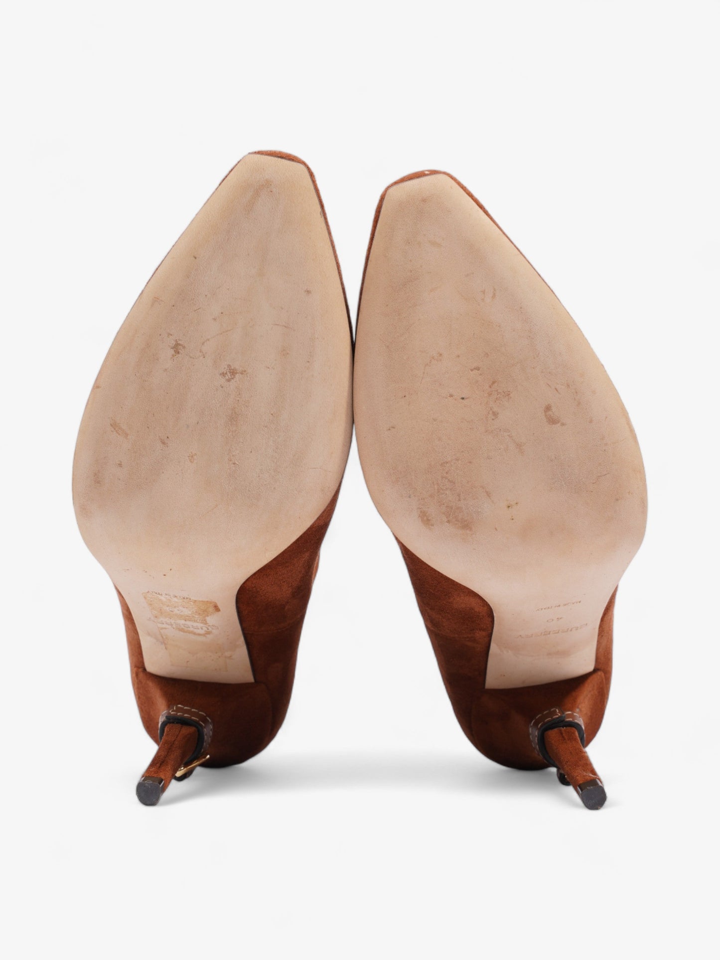 Burberry Kenley D-ring Boots 100 Brown Suede EU 40 UK 7