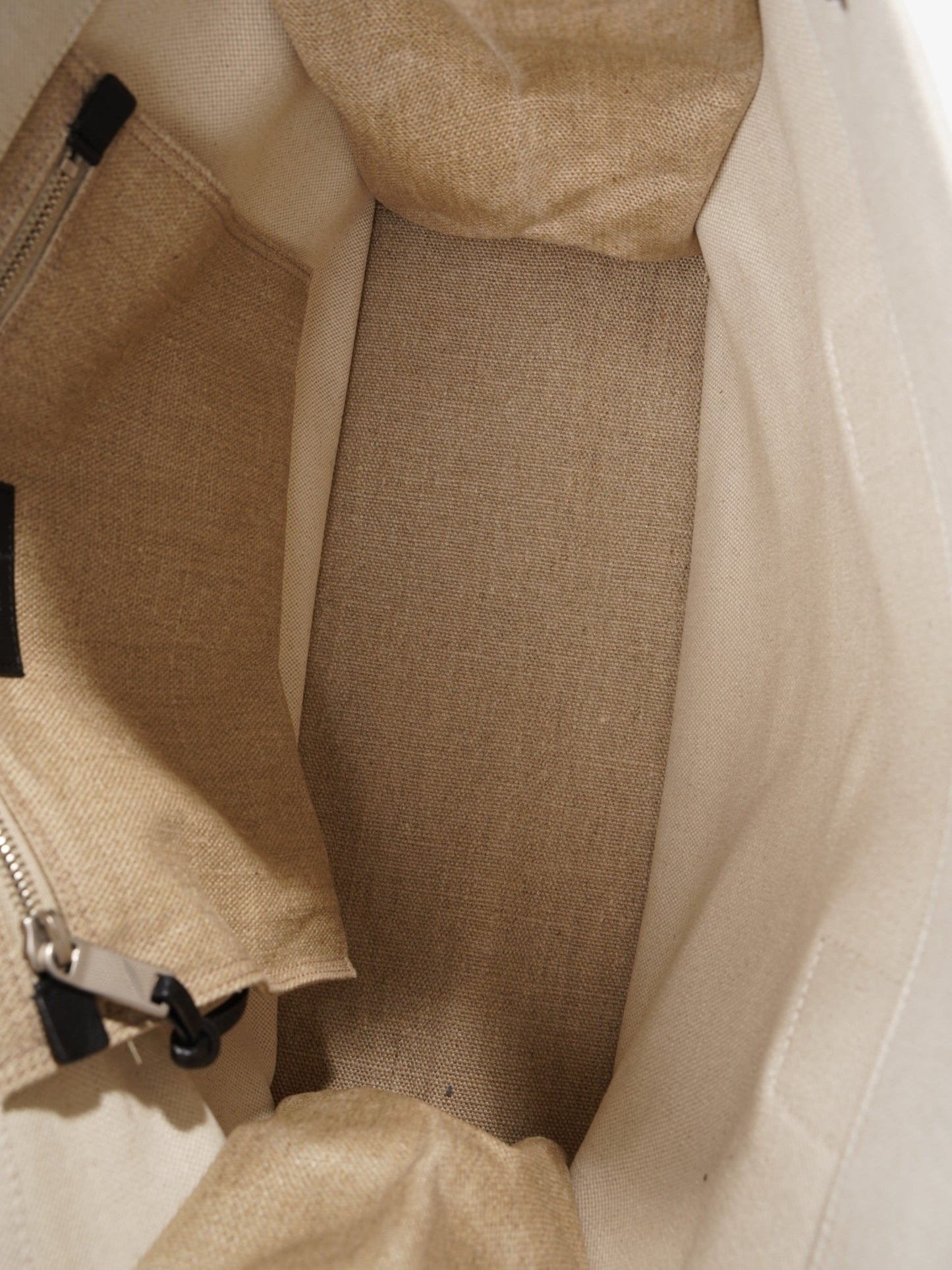 Saint Laurent Rive Gauche Beige Cotton Small