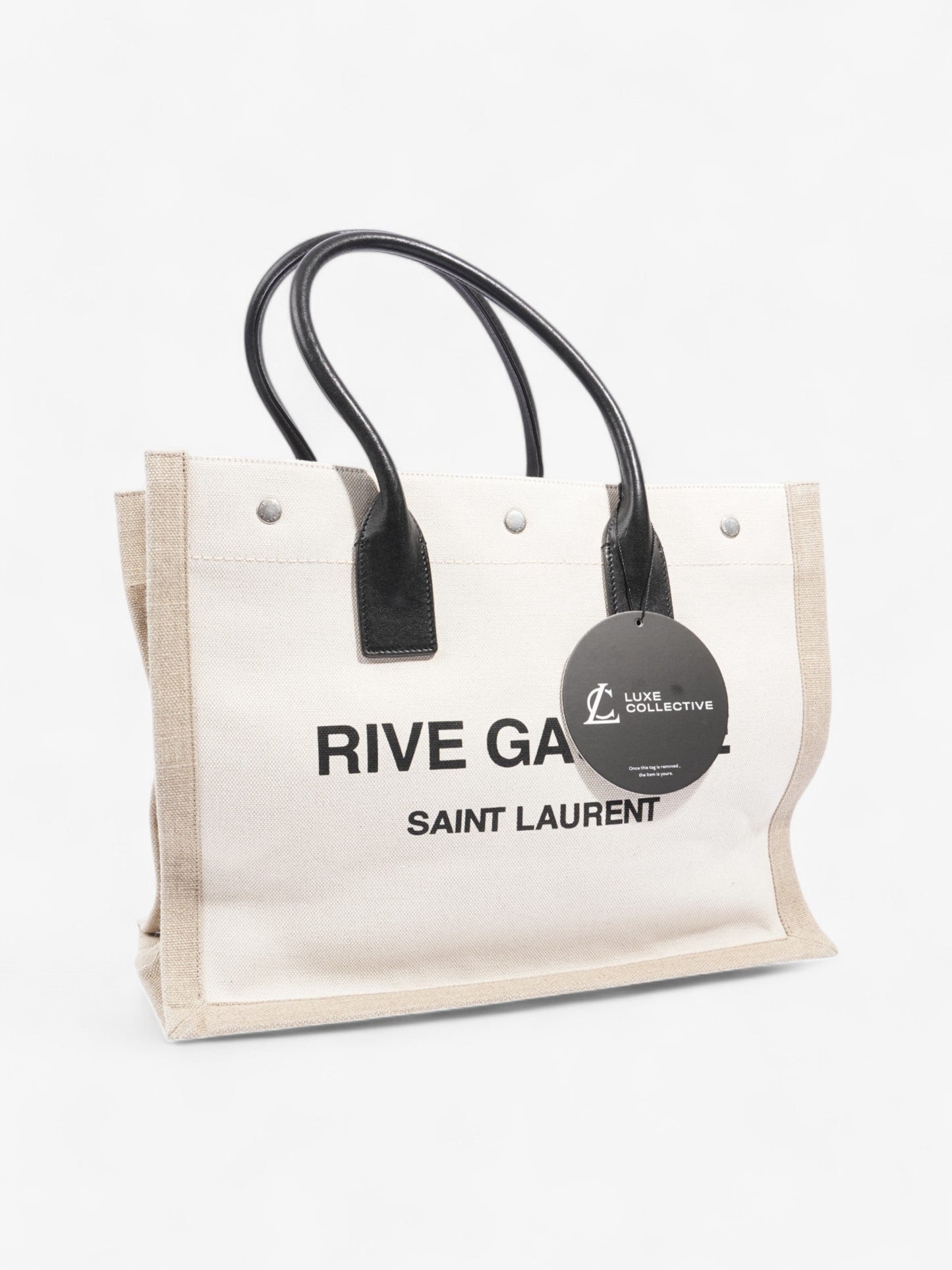 Saint Laurent Rive Gauche Beige Cotton Small