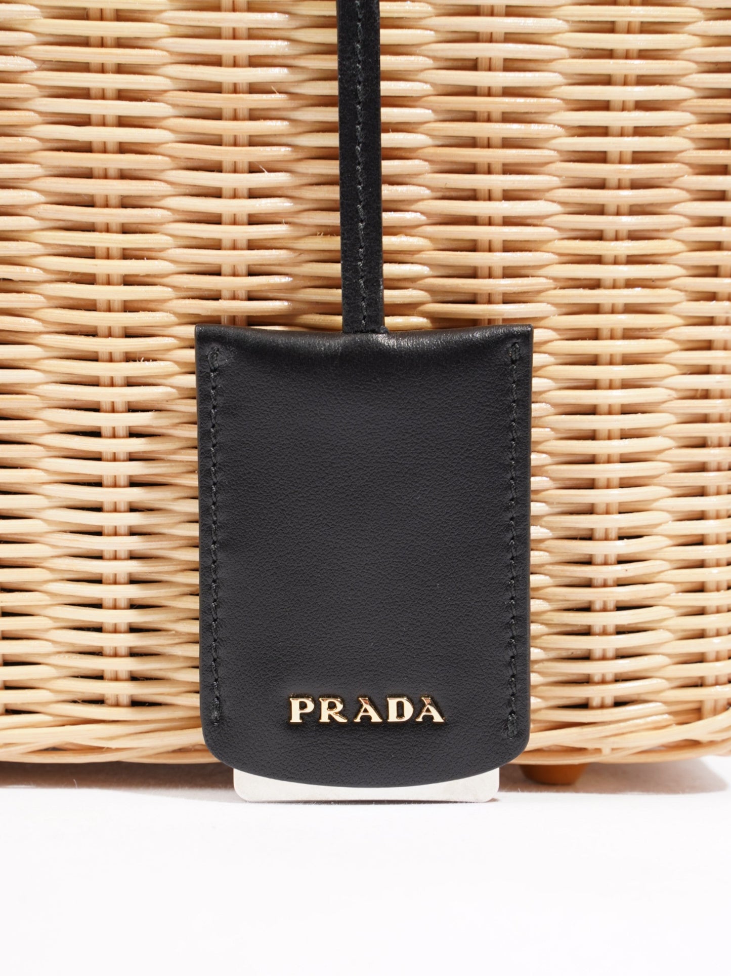 Prada Basket Bag Natural / Black Wicker