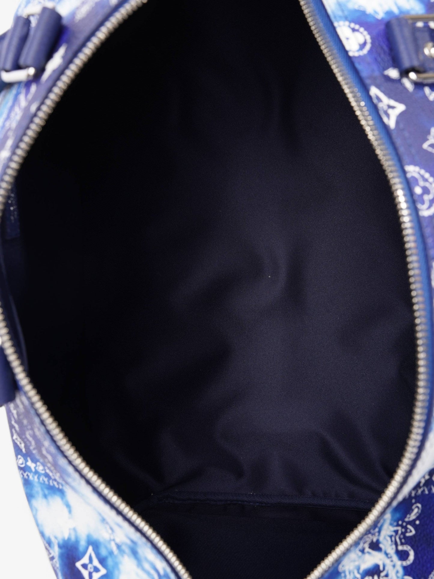 Louis Vuitton Limited Edition Bandana Keepall 50 Blue / White Leather