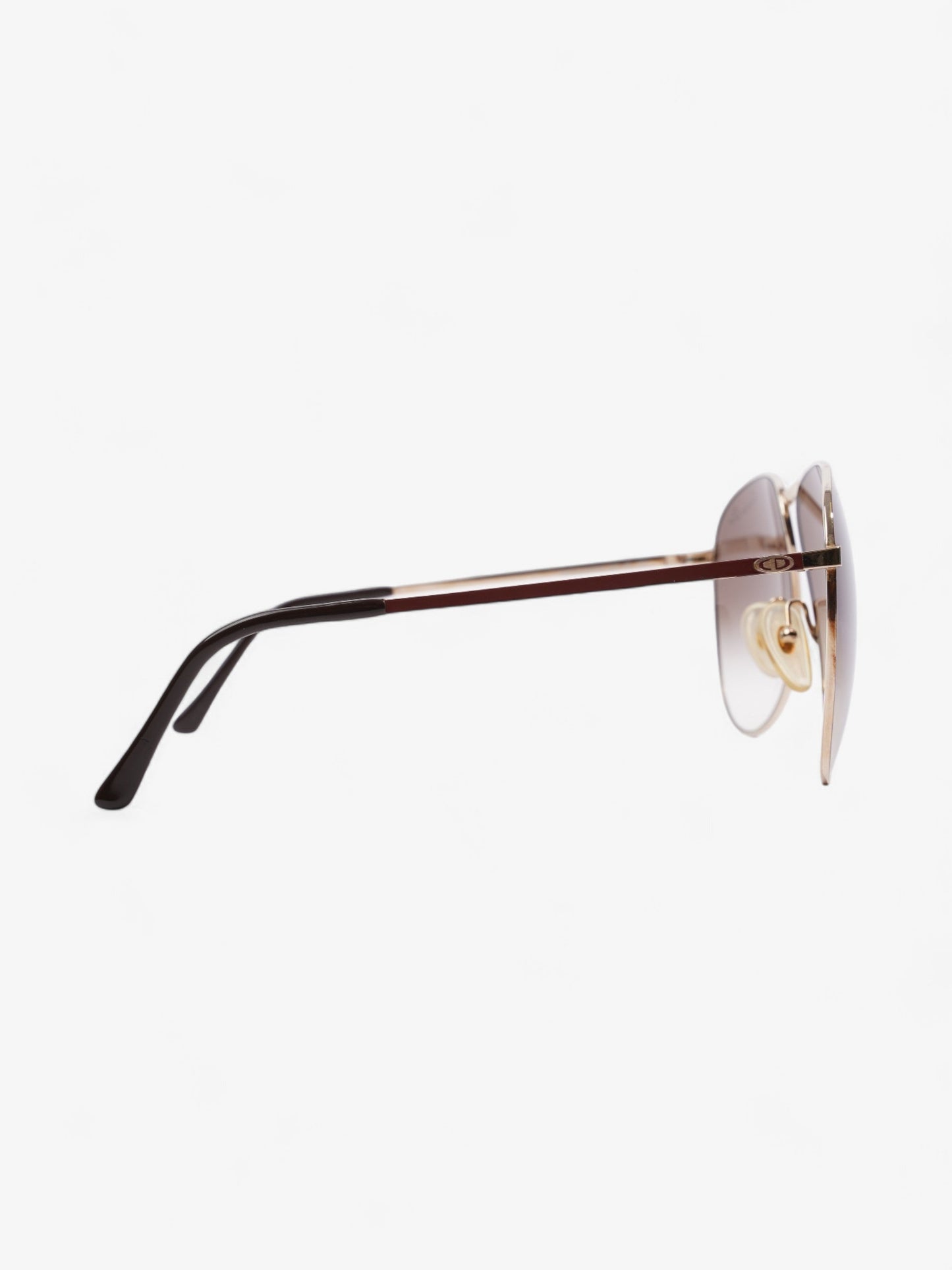 Christian Dior Monsieur Sunglasses Gold / Burgundy Acetate 135mm