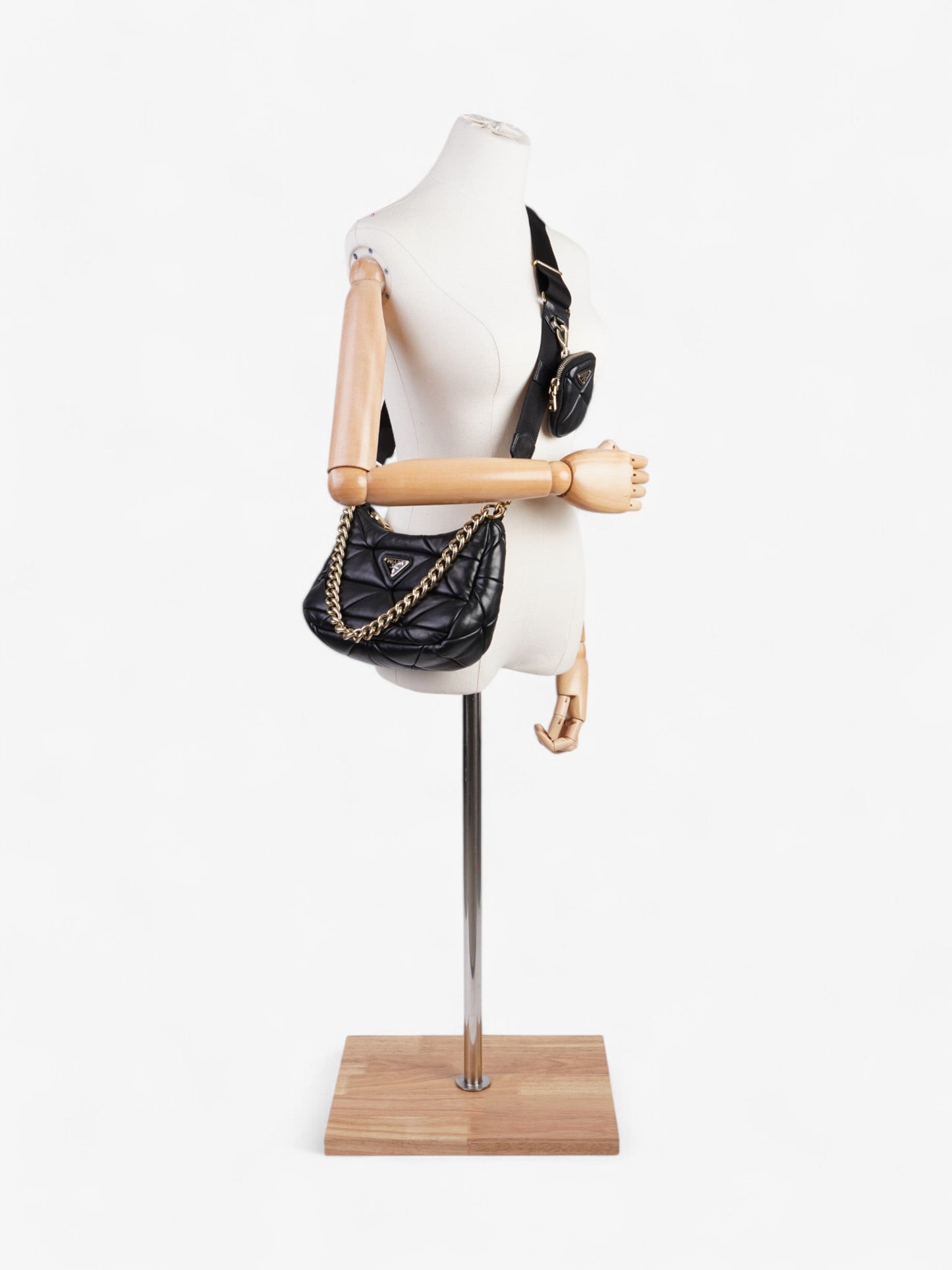Prada System Padded Bag Black Leather