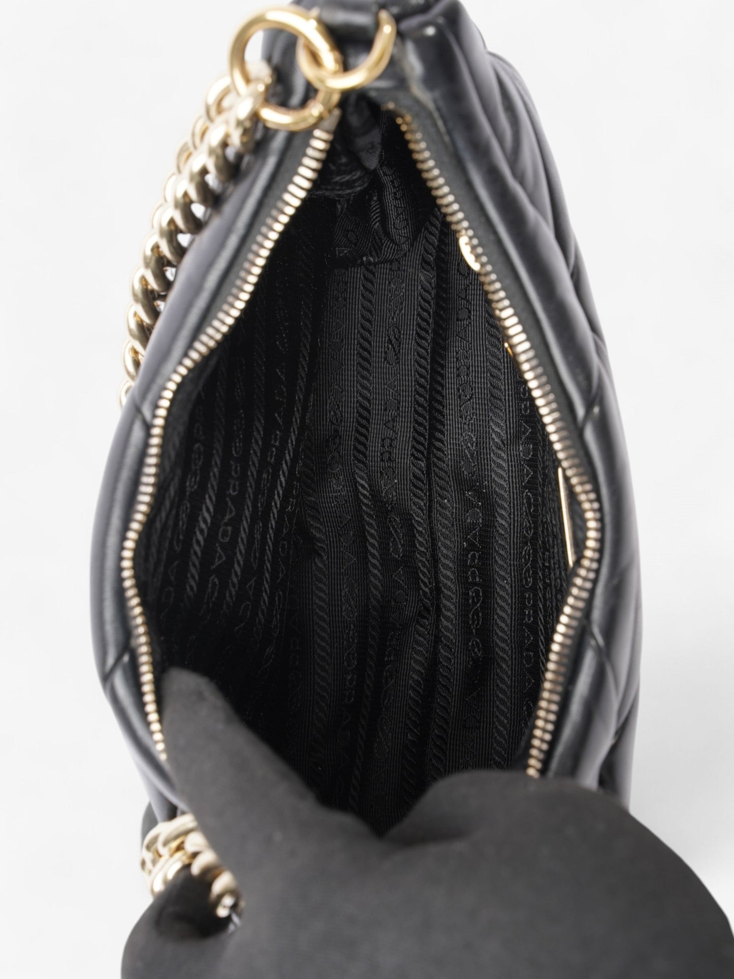 Prada System Padded Bag Black Leather
