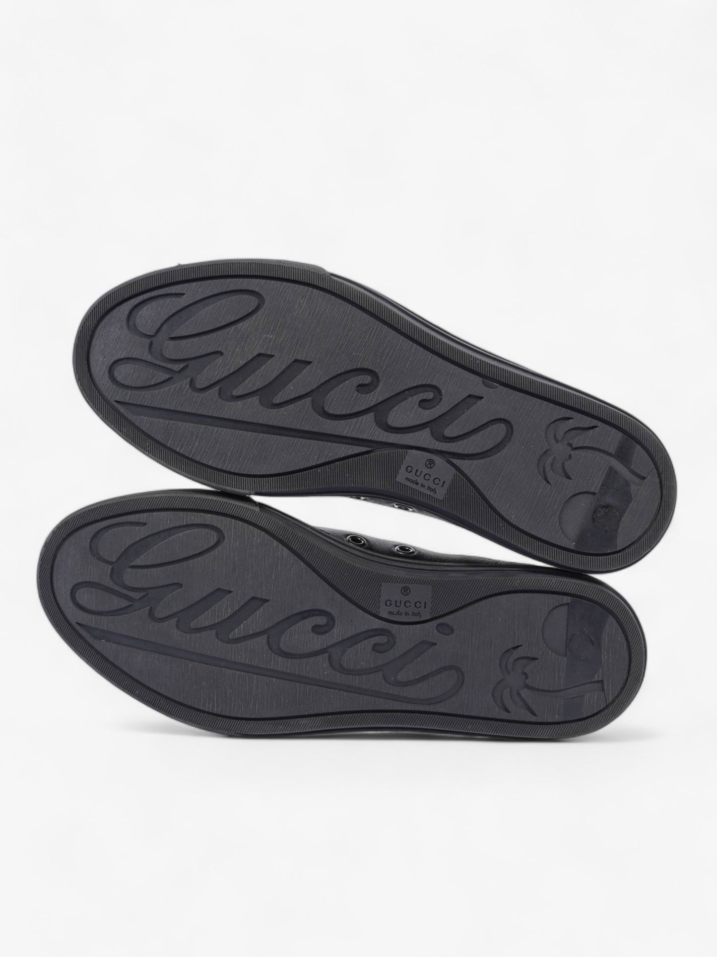 Gucci Low Top Sneaker Black Leather EU 39 UK 5