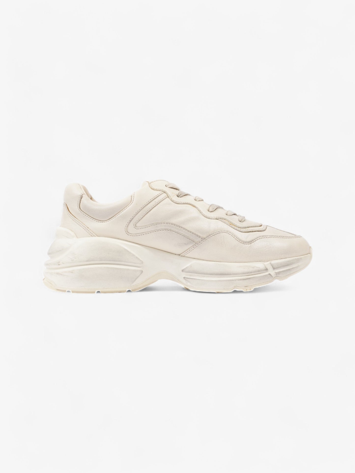 Gucci Rhyton 'Lips' Sneakers Beige / Red / Black Leather EU 41.5 UK 7.5