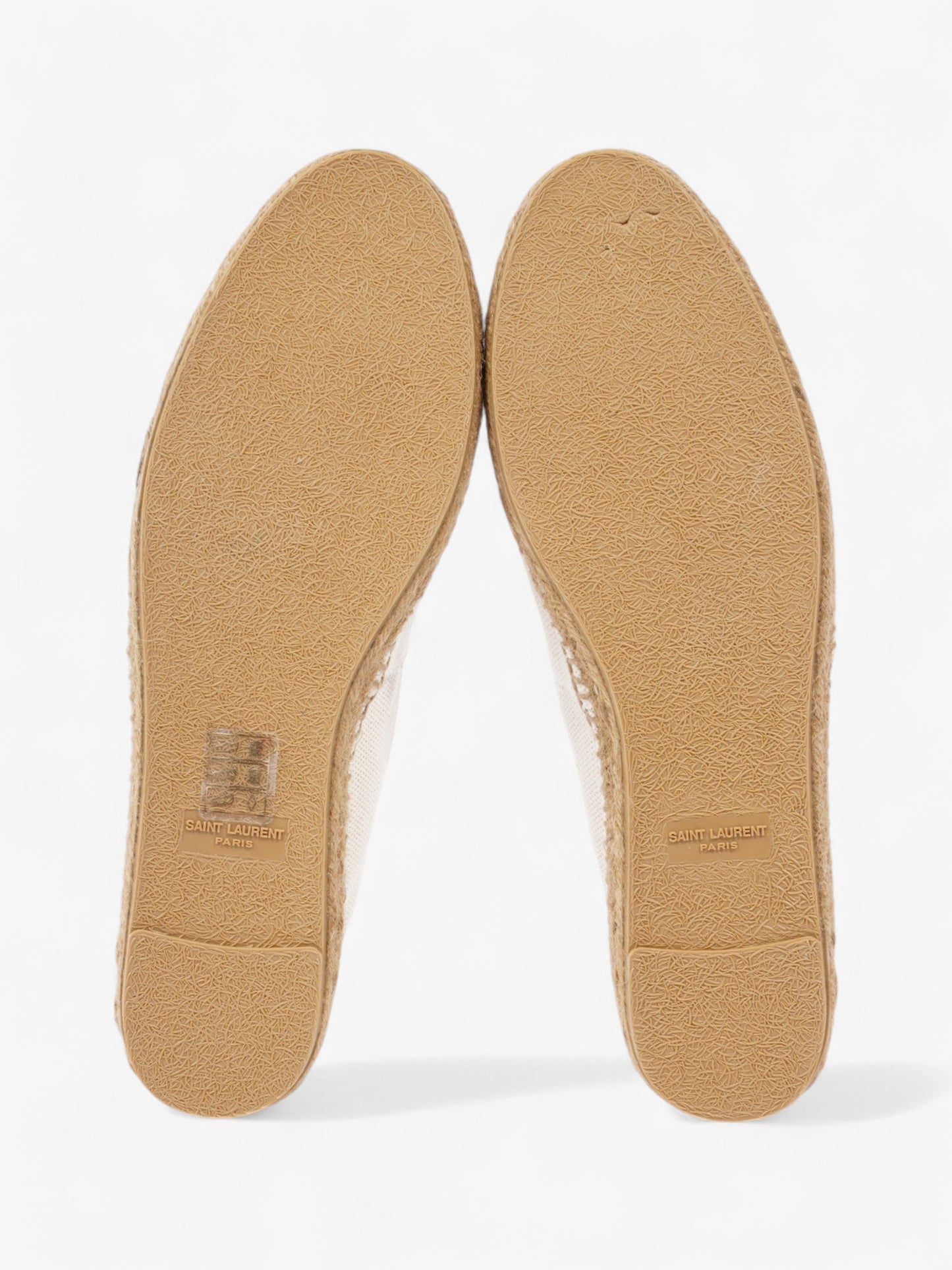 Saint Laurent Canvas Espadrilles White  / Black Canvas EU 40 UK 7