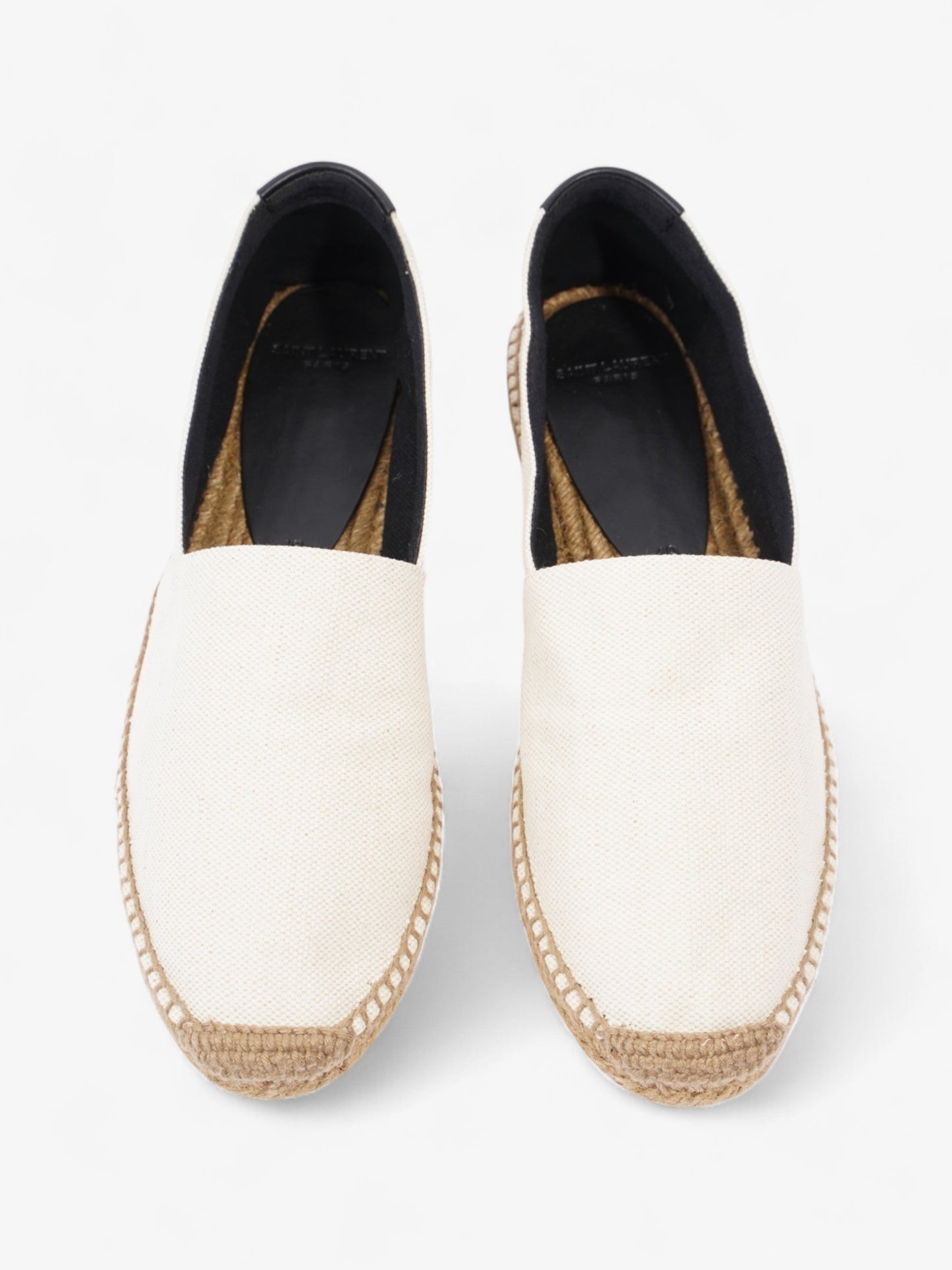 Saint Laurent Canvas Espadrilles White  / Black Canvas EU 40 UK 7