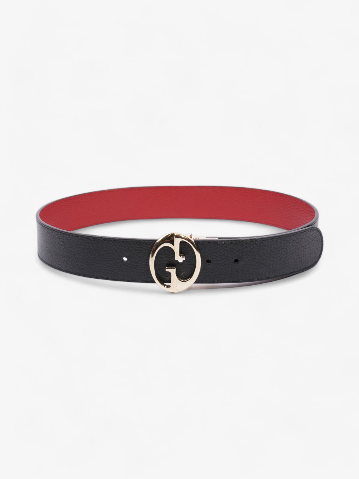 Gucci 1973 Reversible Belt Black / Red Leather 75cm / 30"