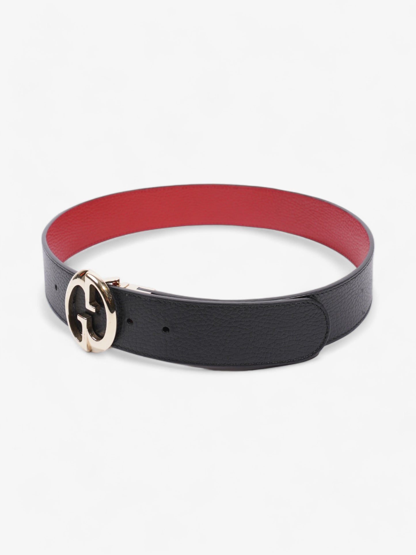 Gucci 1973 Reversible Belt Black / Red Leather 75cm / 30"