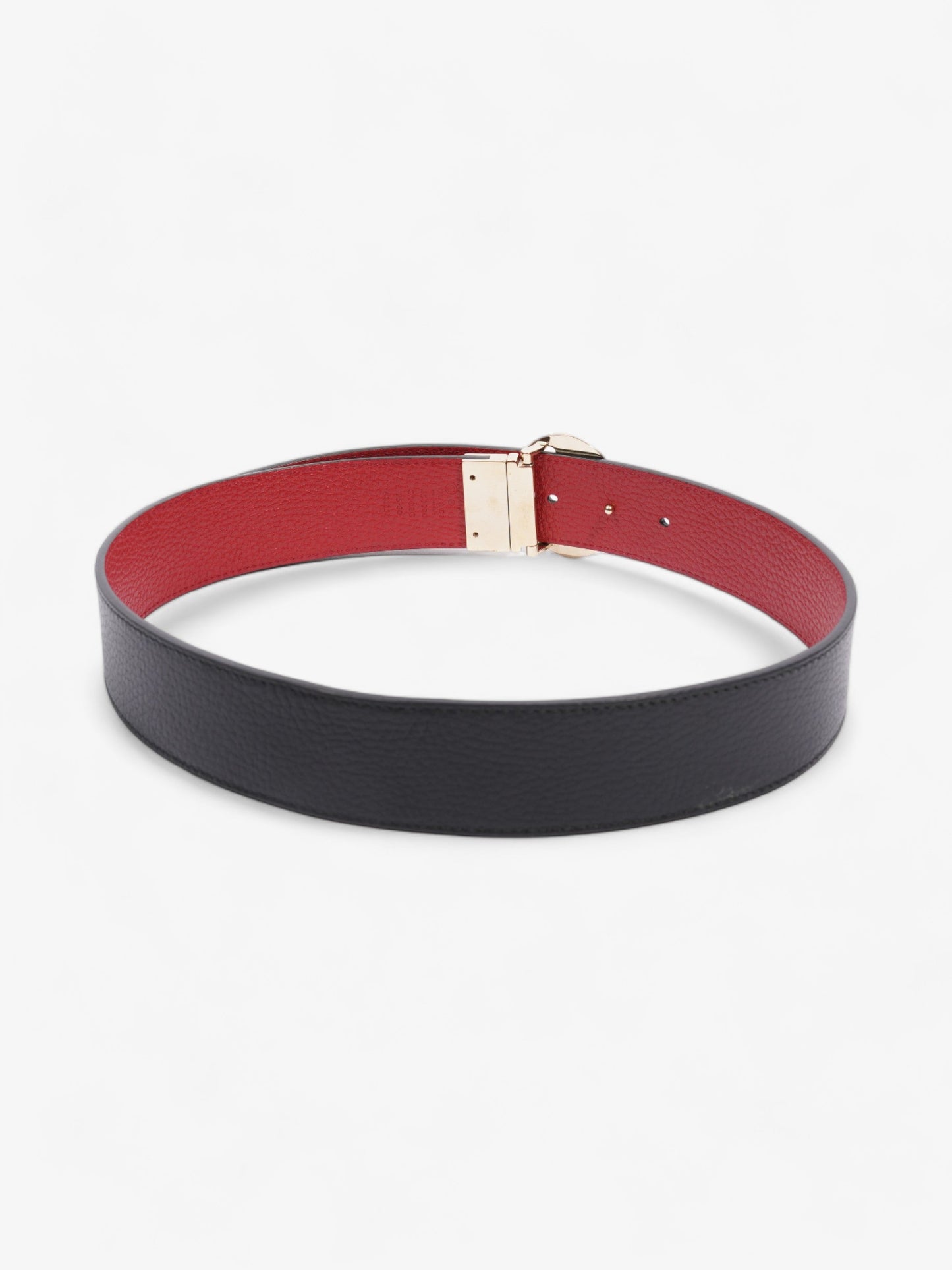 Gucci 1973 Reversible Belt Black / Red Leather 75cm / 30"