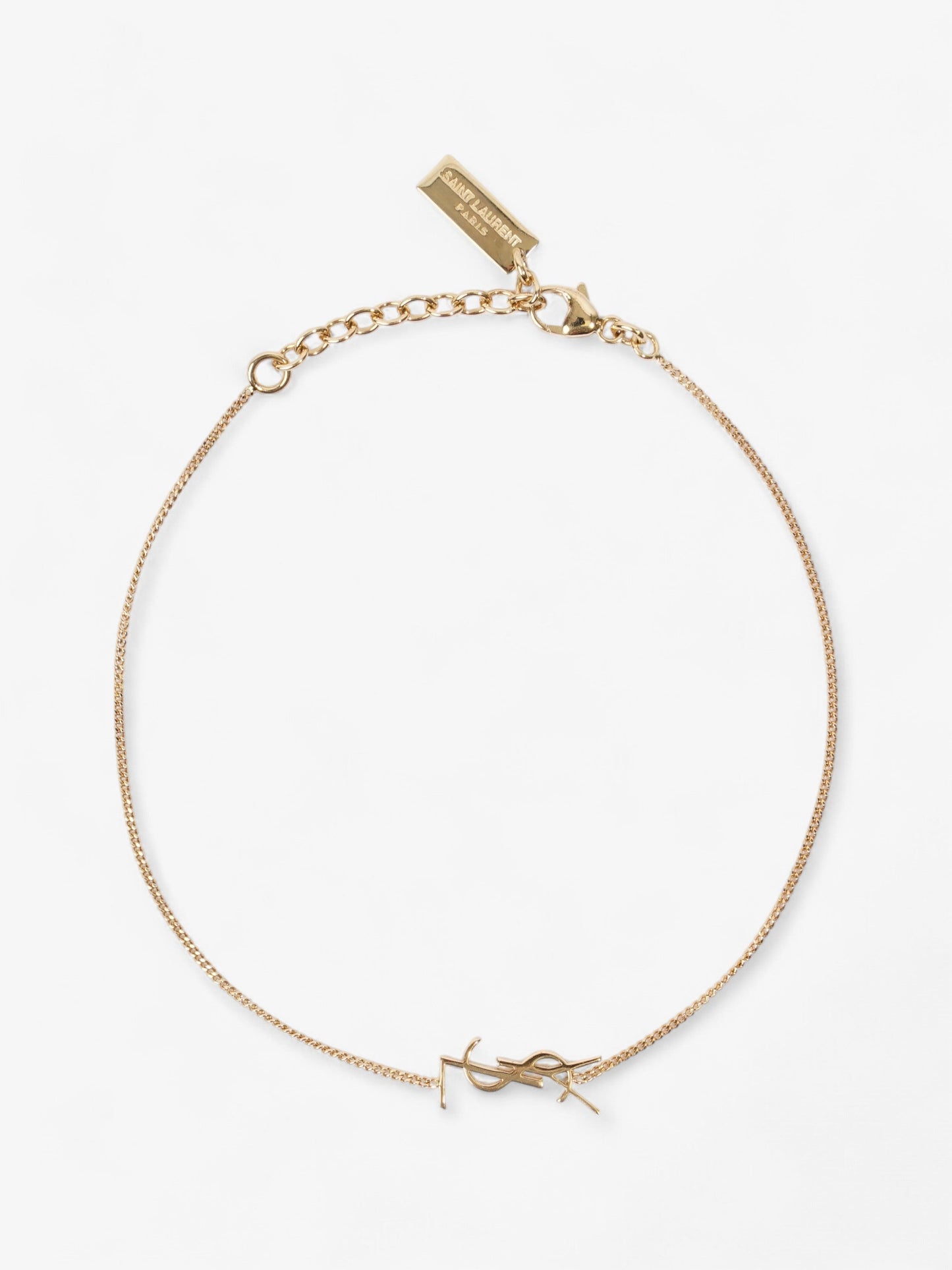 Saint Laurent YSL Chain Bracelet Gold Brass Large