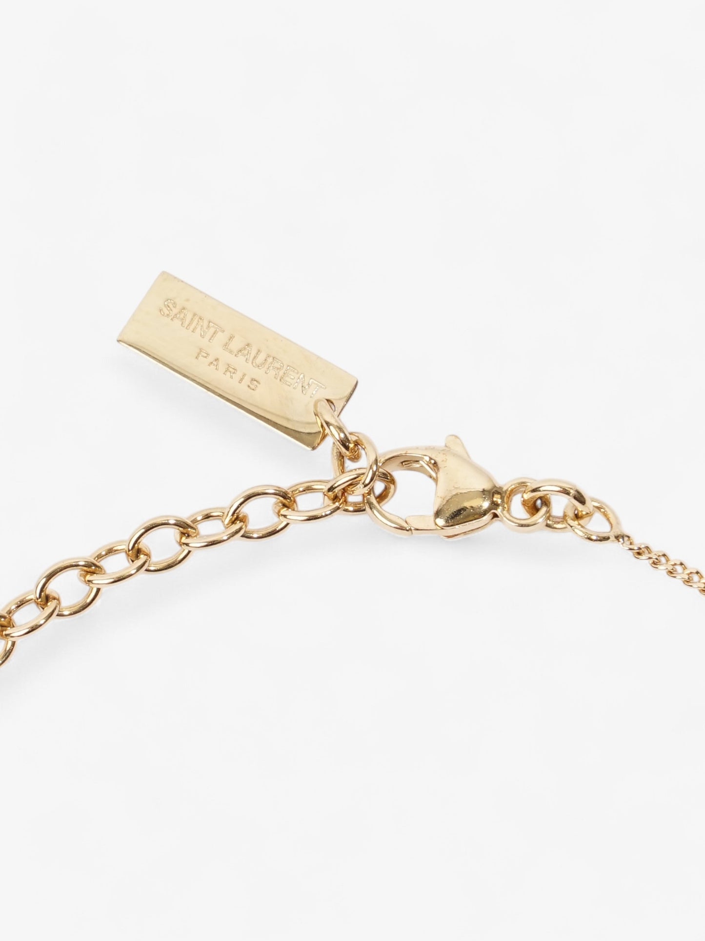 Saint Laurent YSL Chain Bracelet Gold Brass Large