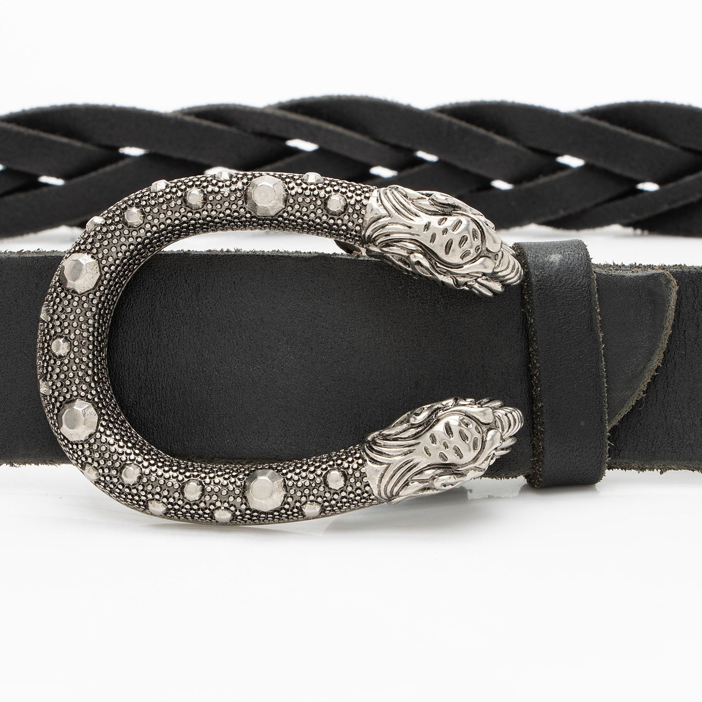 Gucci Braided Distressed Leather Dionysus Belt - Size 38 / 95