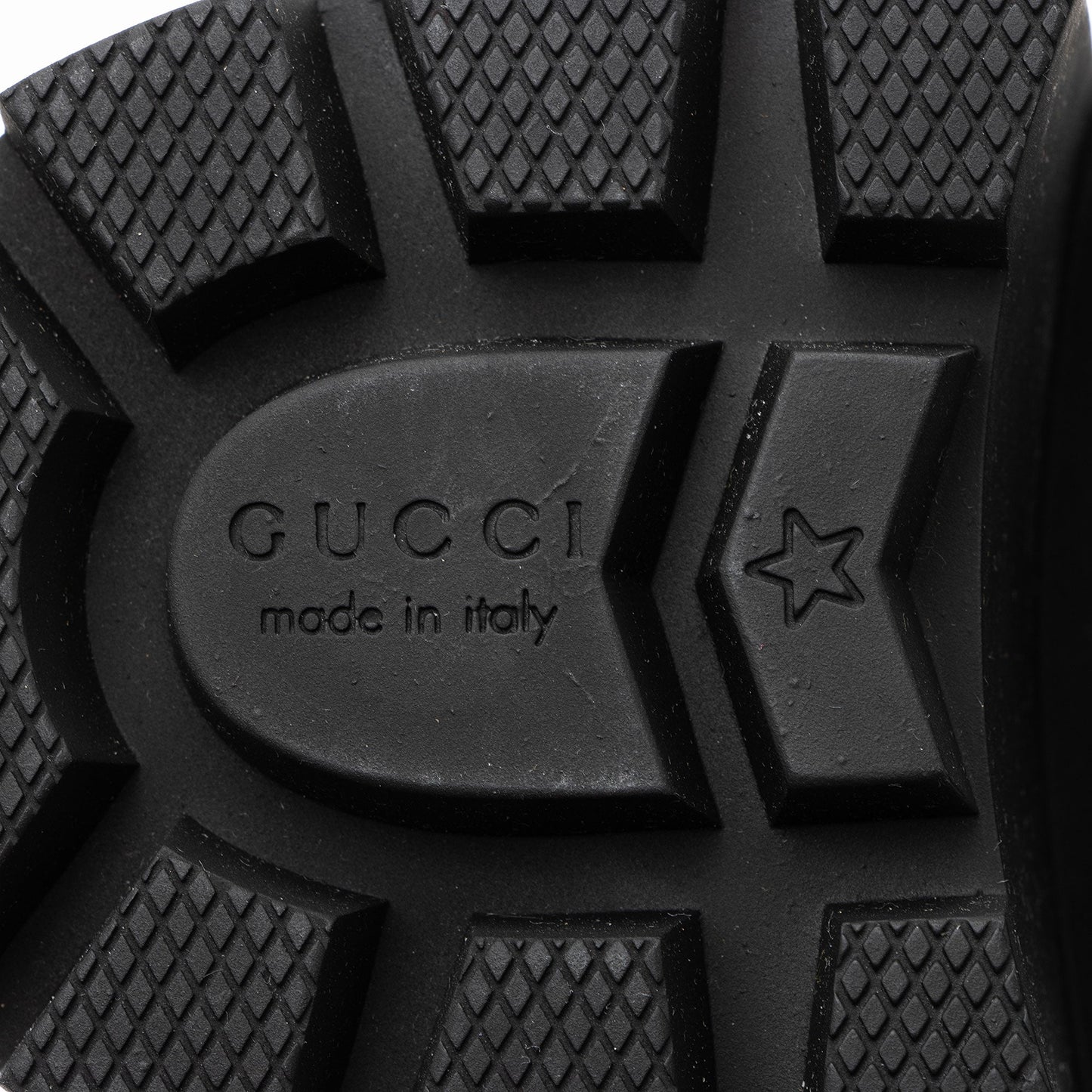 Gucci Calfskin Logo Trip Platform Boots - Size 9.5 / 39.5