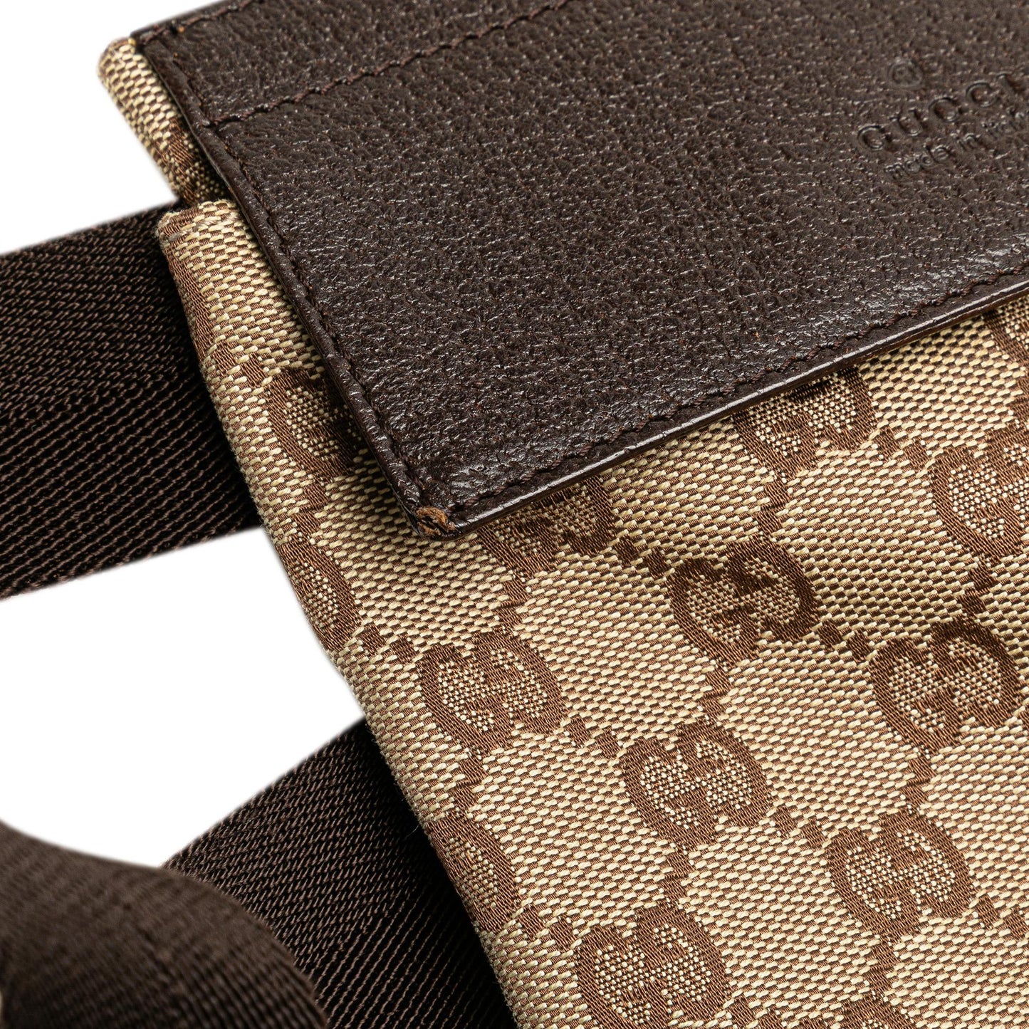 Gucci GG Canvas Double Pocket Belt Bag (SHG-4MdUlJ)