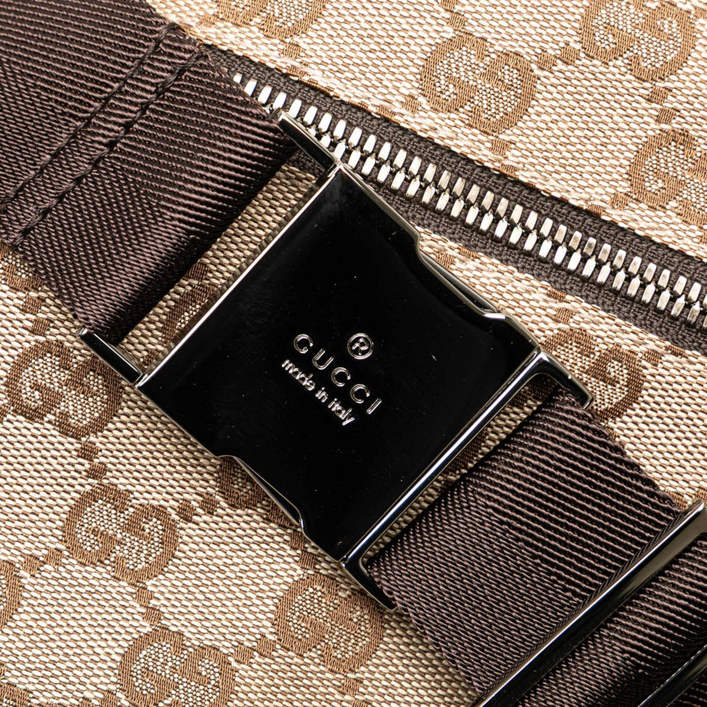 Gucci GG Canvas Double Pocket Belt Bag