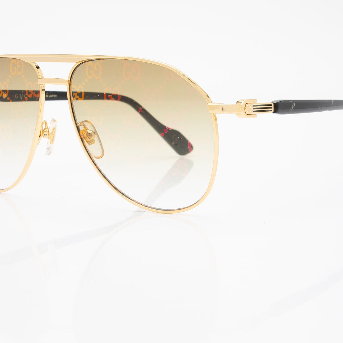 Gucci Guccissima Lens Aviator Sunglasses