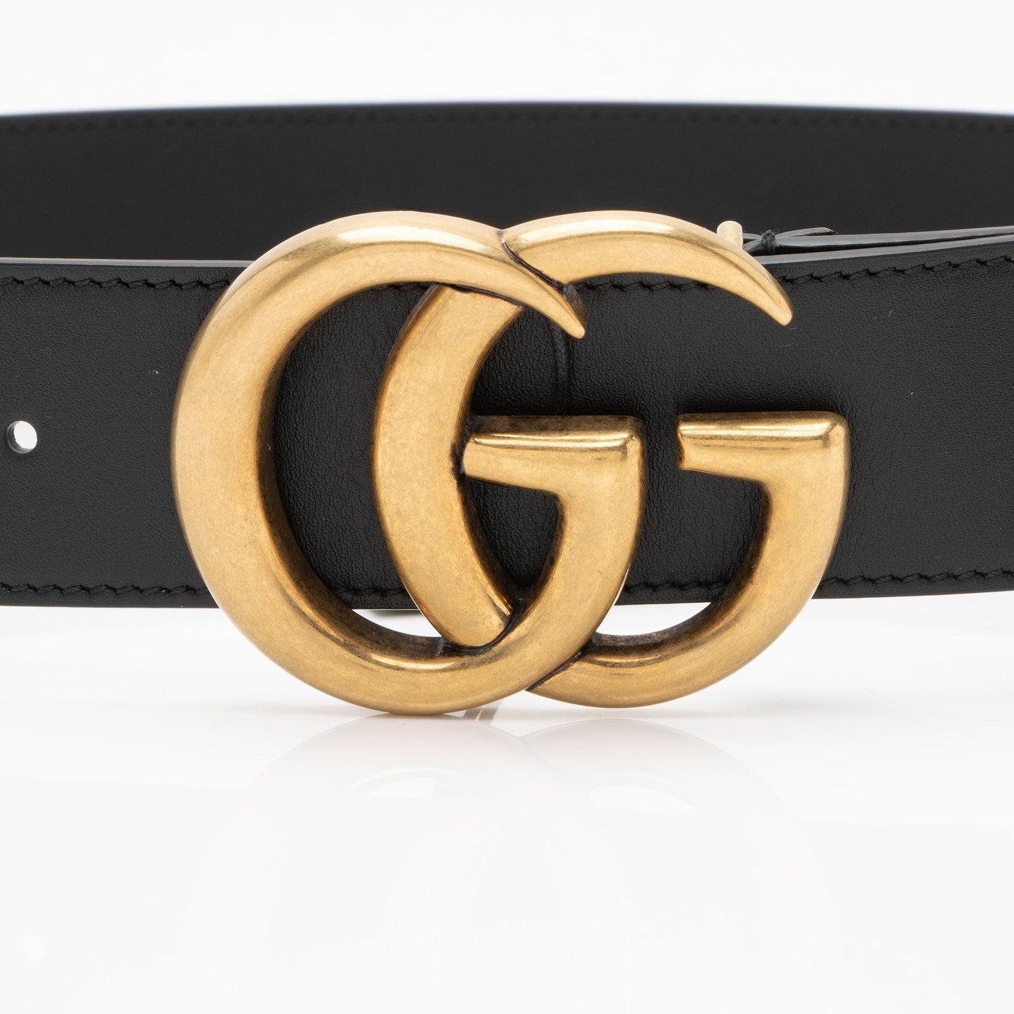 Gucci Leather GG Marmont Belt - Size 32 / 80 (SHF-o8EIbJ)